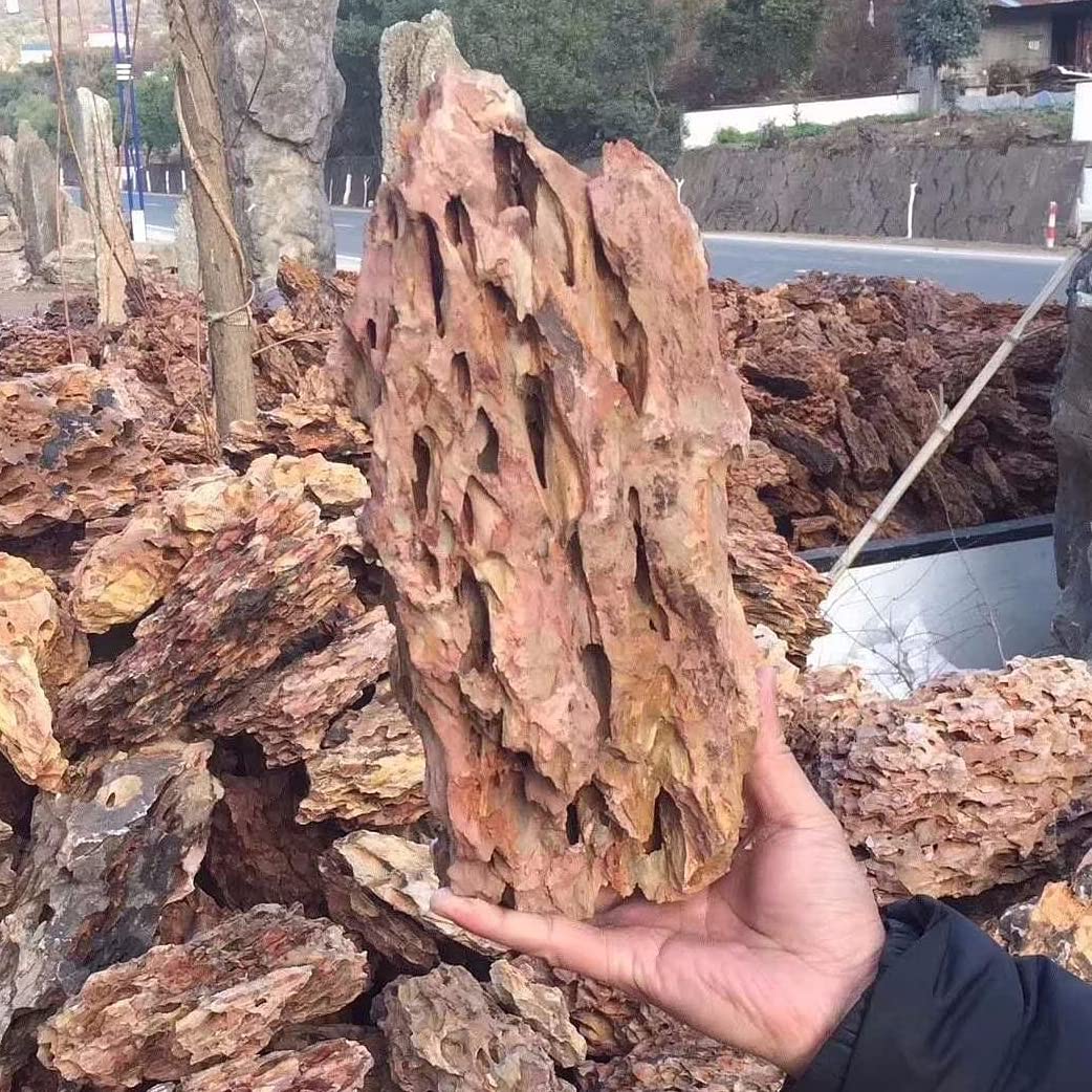 AWXZOM Natural Dragon Rock Carefully Selected Mixed Sizes, Decorative Aquarium Rocks, Aquarium Stones for Fish Tank (7.1lb-Large