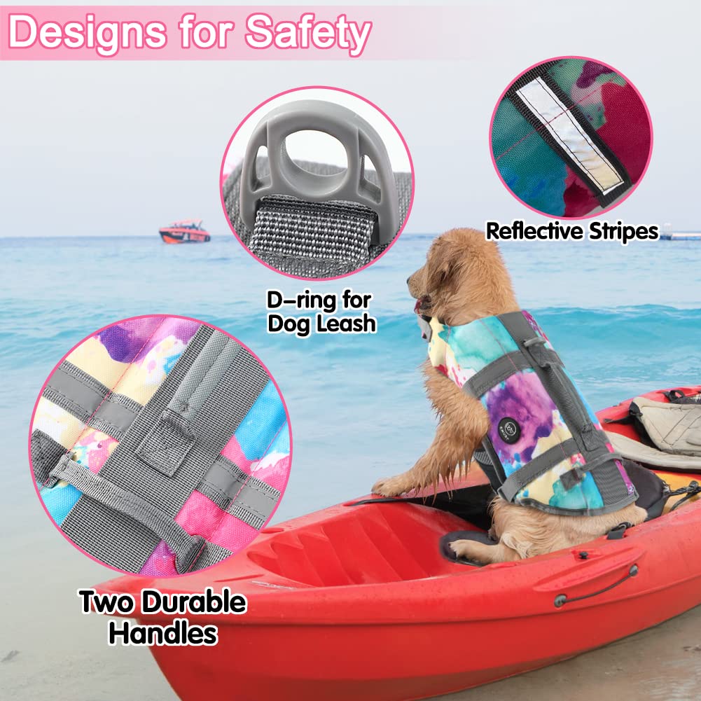 Emust Dog Life Preserver, Pet Flotation Vest For Swimming, Beach Boating With High Buoyancy, Dog Flotation Vest For Small/Medium