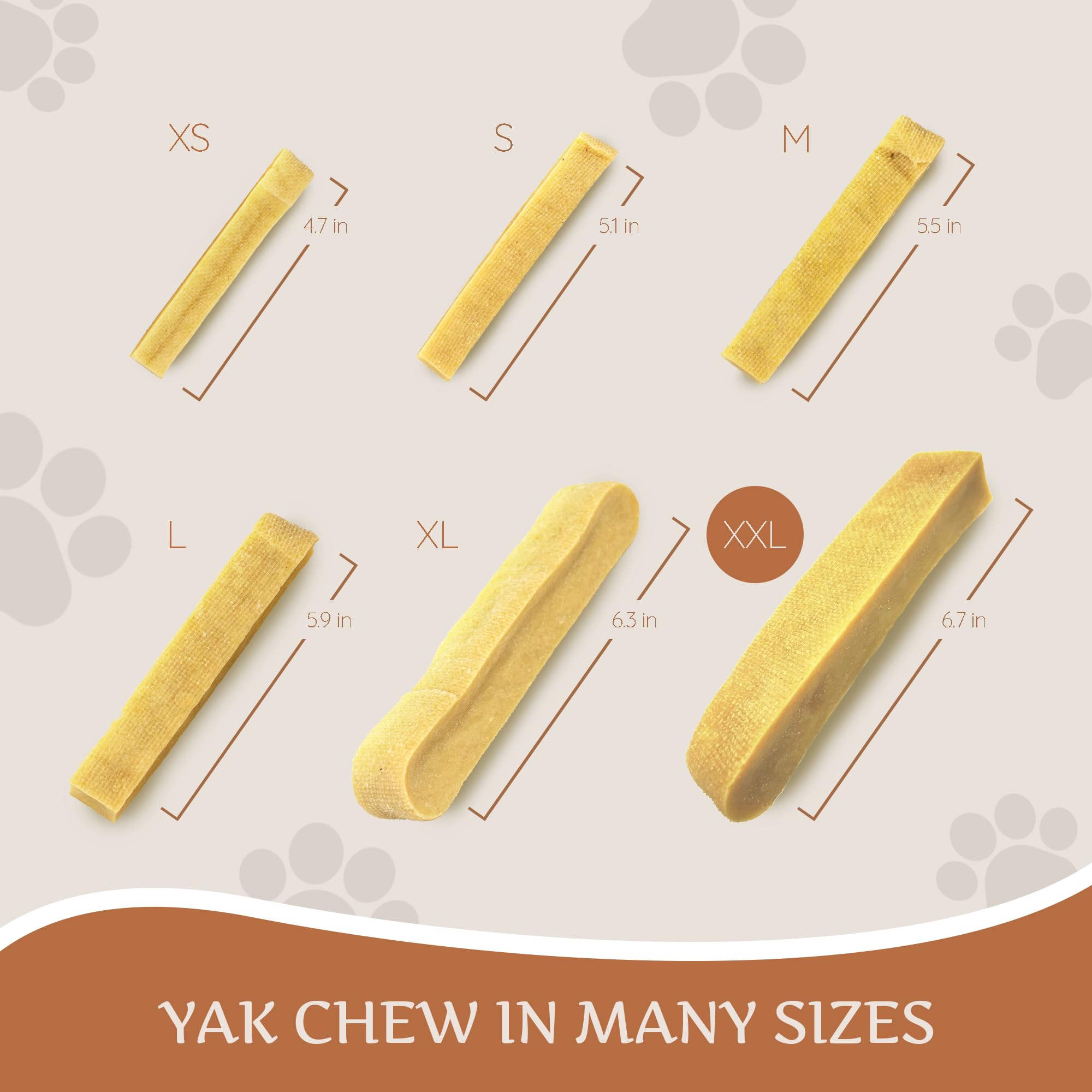 Wildfang Natural Yak Chews for Dogs, Hard Yak Cheese Dog Chews from Cow Milk - Cheese Yak Chews for Large Dogs & Small Dogs, Yak
