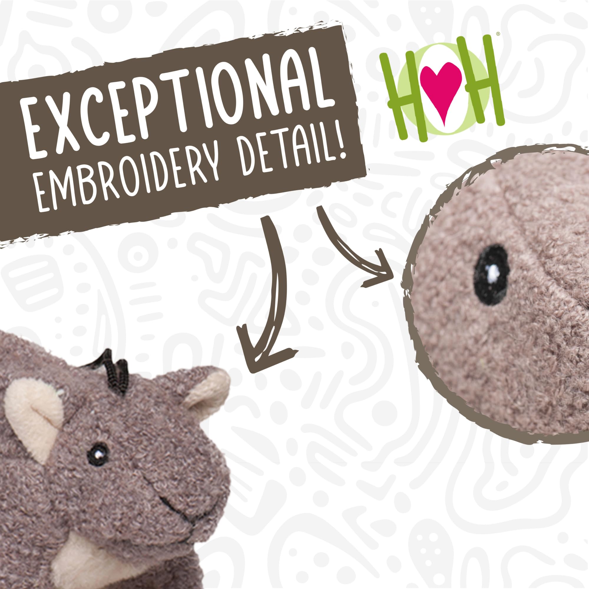 Hugglehounds Plush Dog Toys For Large Dogs & Aggressive Chewers - Squeaky Dog Toy - Soft Extra Durable Stuffed Pet Toy - Fluffy Knotless Puppy Toys - Best For All Breed | Xl Plush Lil Feller Squirrel