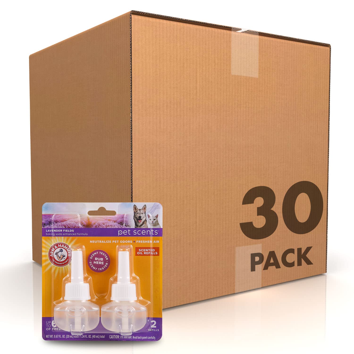 Arm & Hammer For Pets Scents Plug-In Scented Oil Refills In Lavender Fields, Arm And Hammer Room Deodorizer For Homes With Pets,