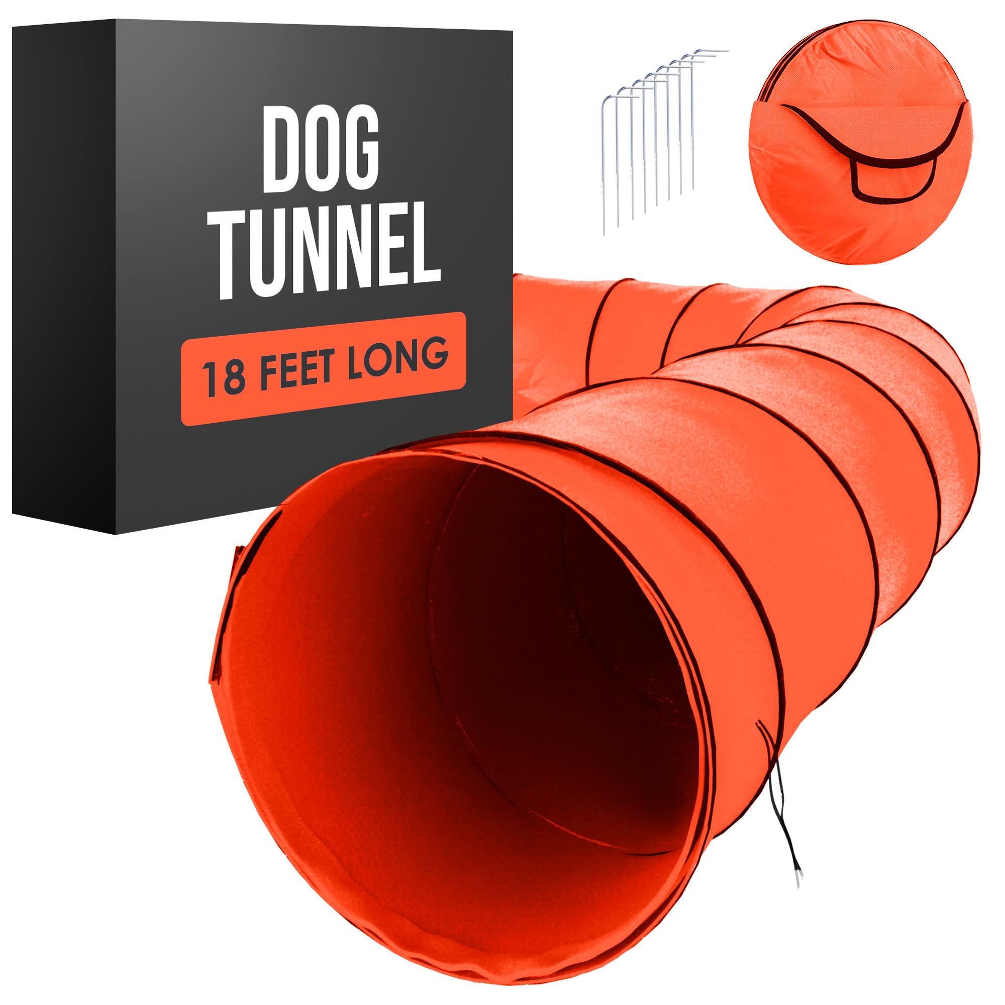 Dog Tunnel, Dog Agility Tunnel, Agility Equipment, Play, Playground, For Puppy, Pet, Crawling, Small, Medium, Large, Indoor/Outd