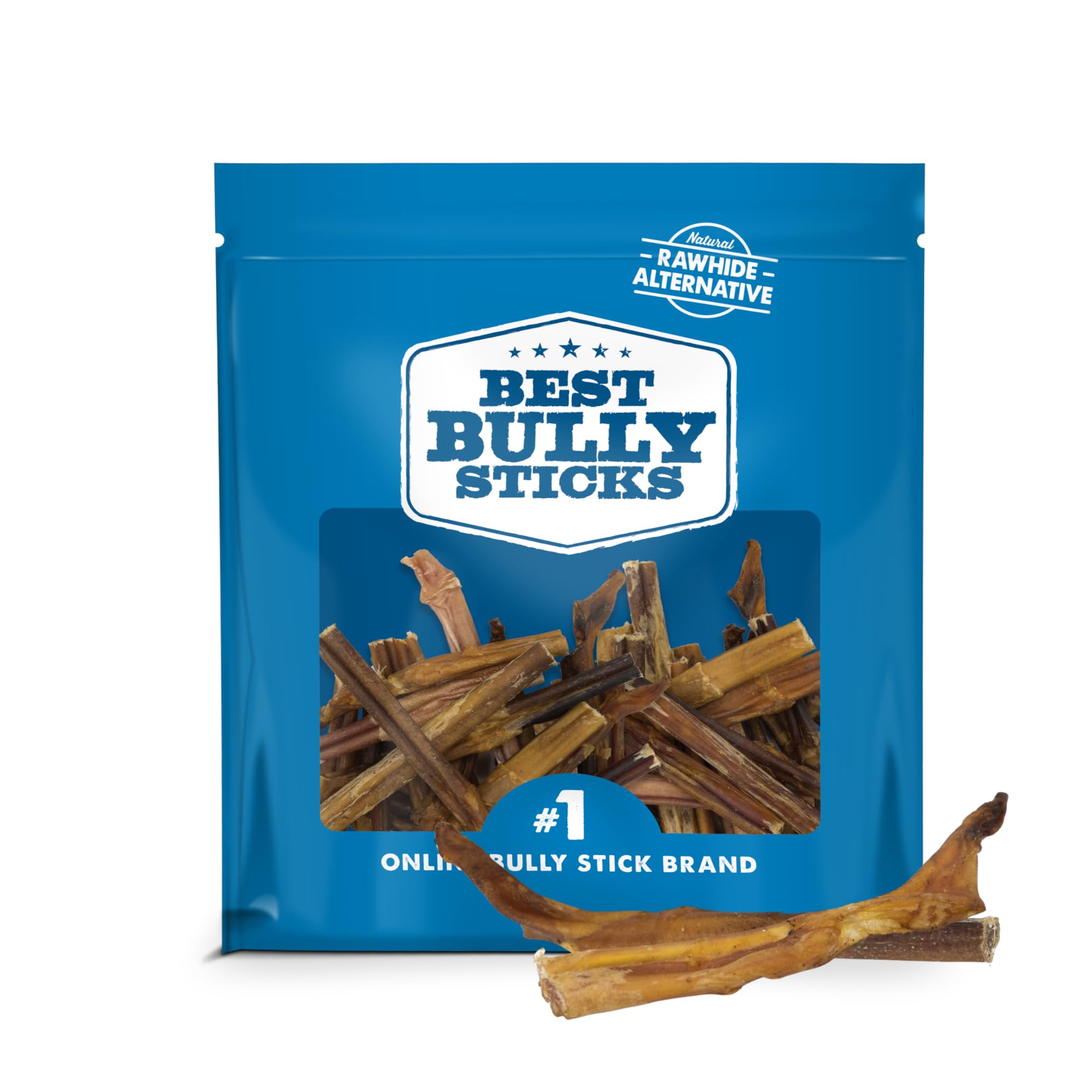 Best Bully Sticks Odor-Free Junior Bully Sticks for Dogs - 4-8 Inch 16 oz (Pack of 1) - Easily Digestible, 100% Grass-Fed Beef, 