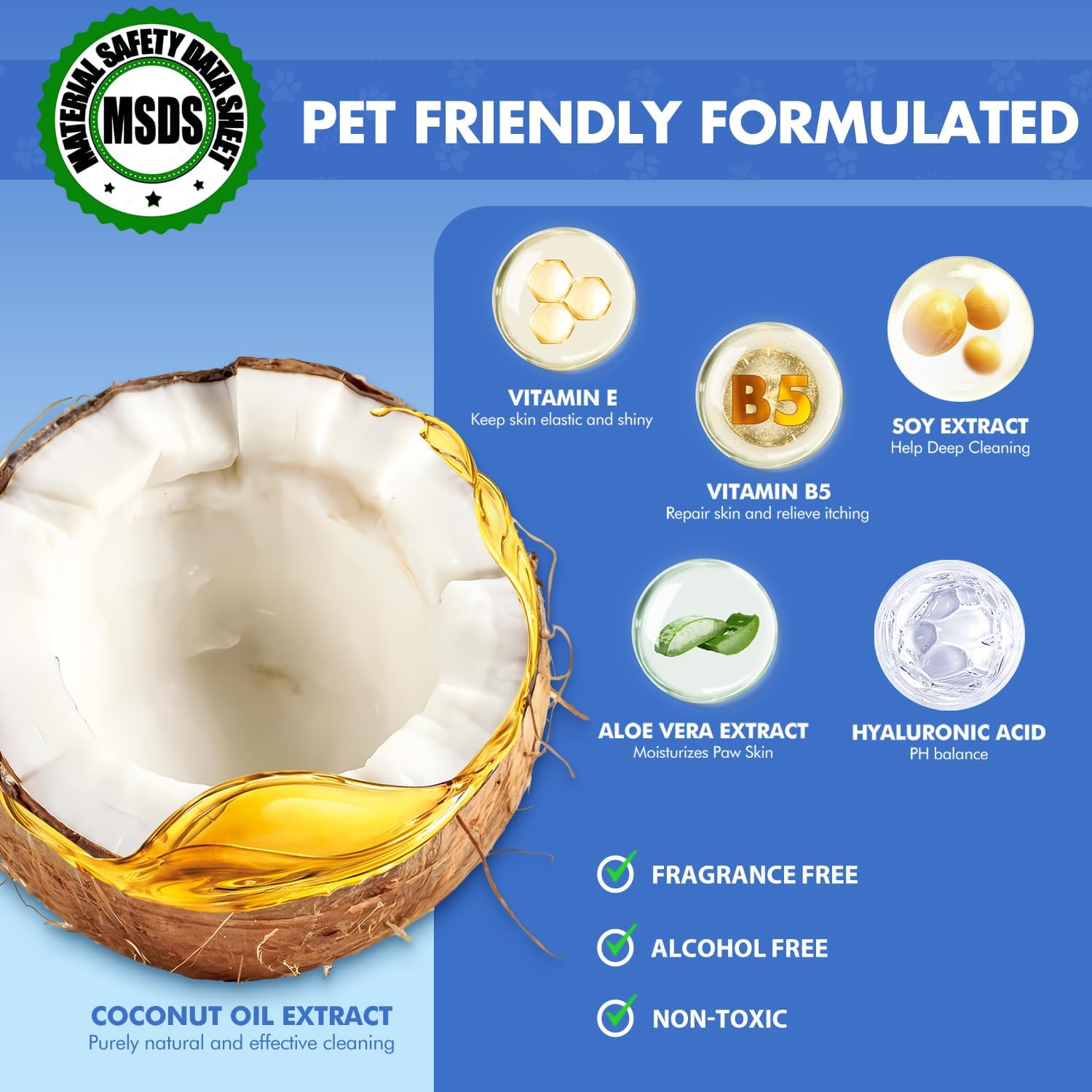 Paw Cleaner | No-Rinse Foaming Cleanser For Dogs Cats | 7 Fl Oz | Gentle And Safe | Pleasant Smell | Deep Clean Pet Paws | Bottl