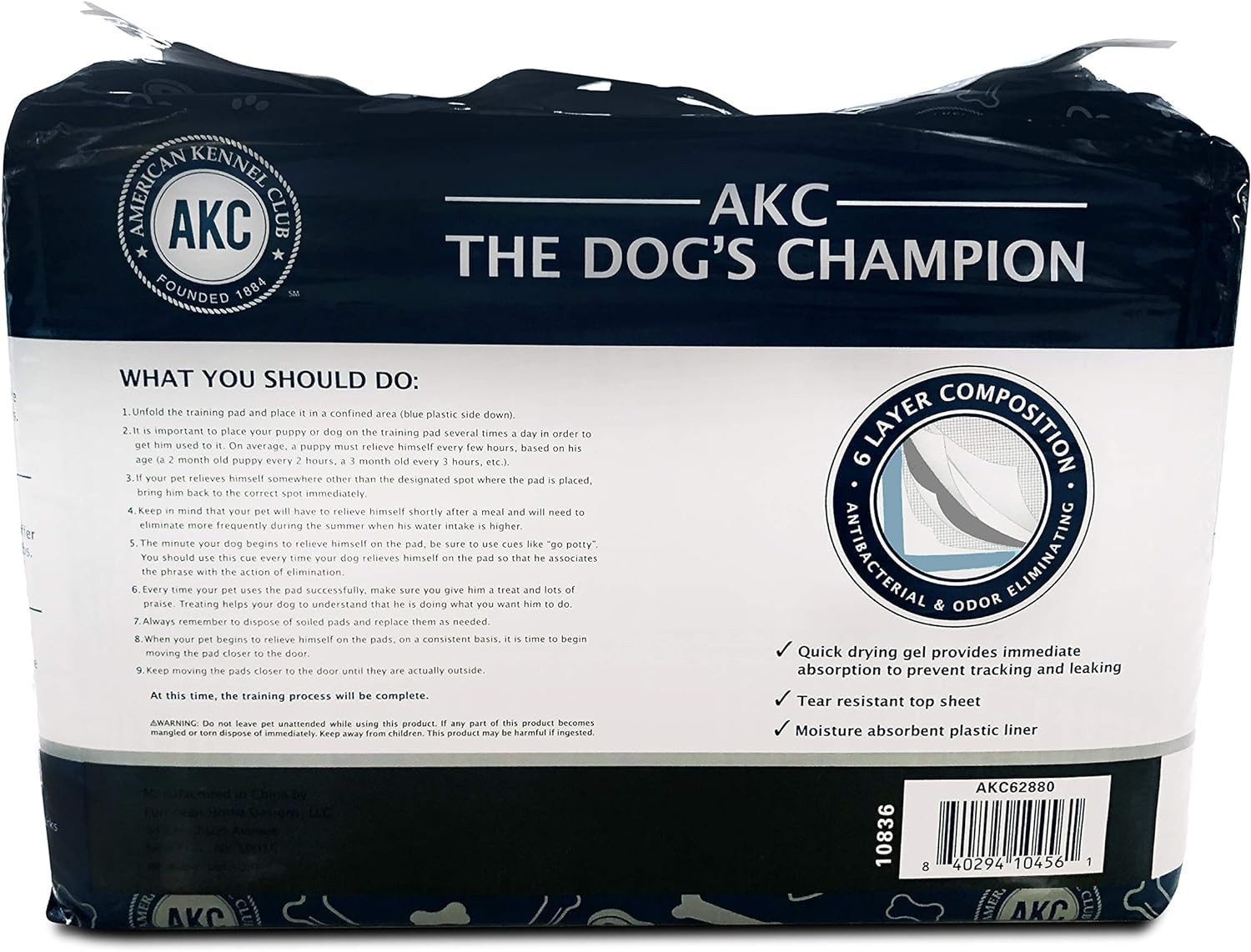 American Kennel Club Scented Puppy Training Pads With Ultra Absorbent Quick Dry Gel – 28 X 30 Pee Pads For Dogs - Fresh Scented - 50 Count, Xl