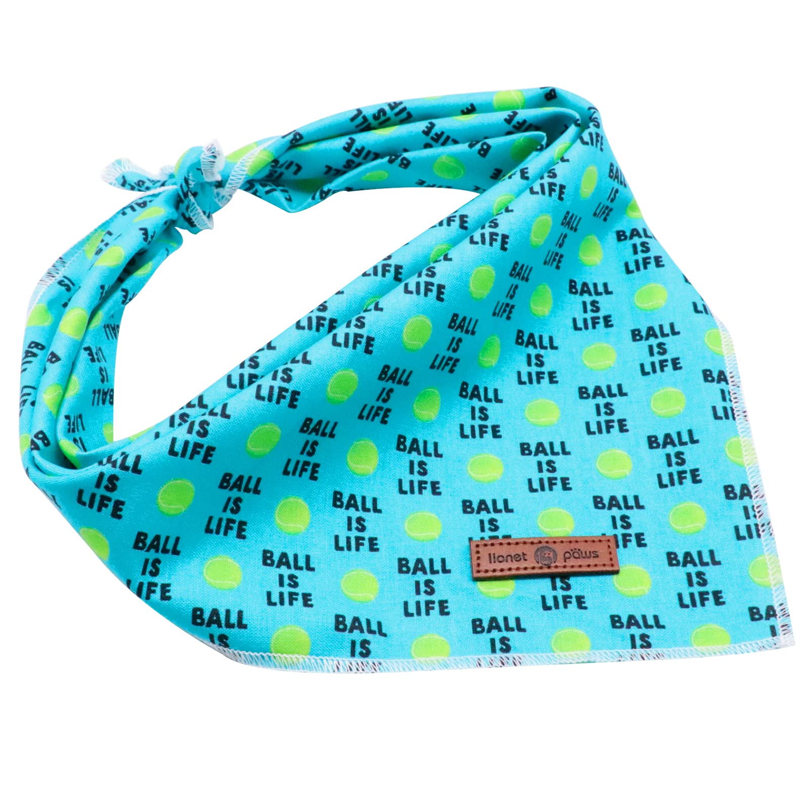 Lionet Paws Dog Bandana,Fabric Ball Dogs Kerchief For Medium Large Dogs,Dog Cotton Triangle Bibs Scarf For Girl Boy