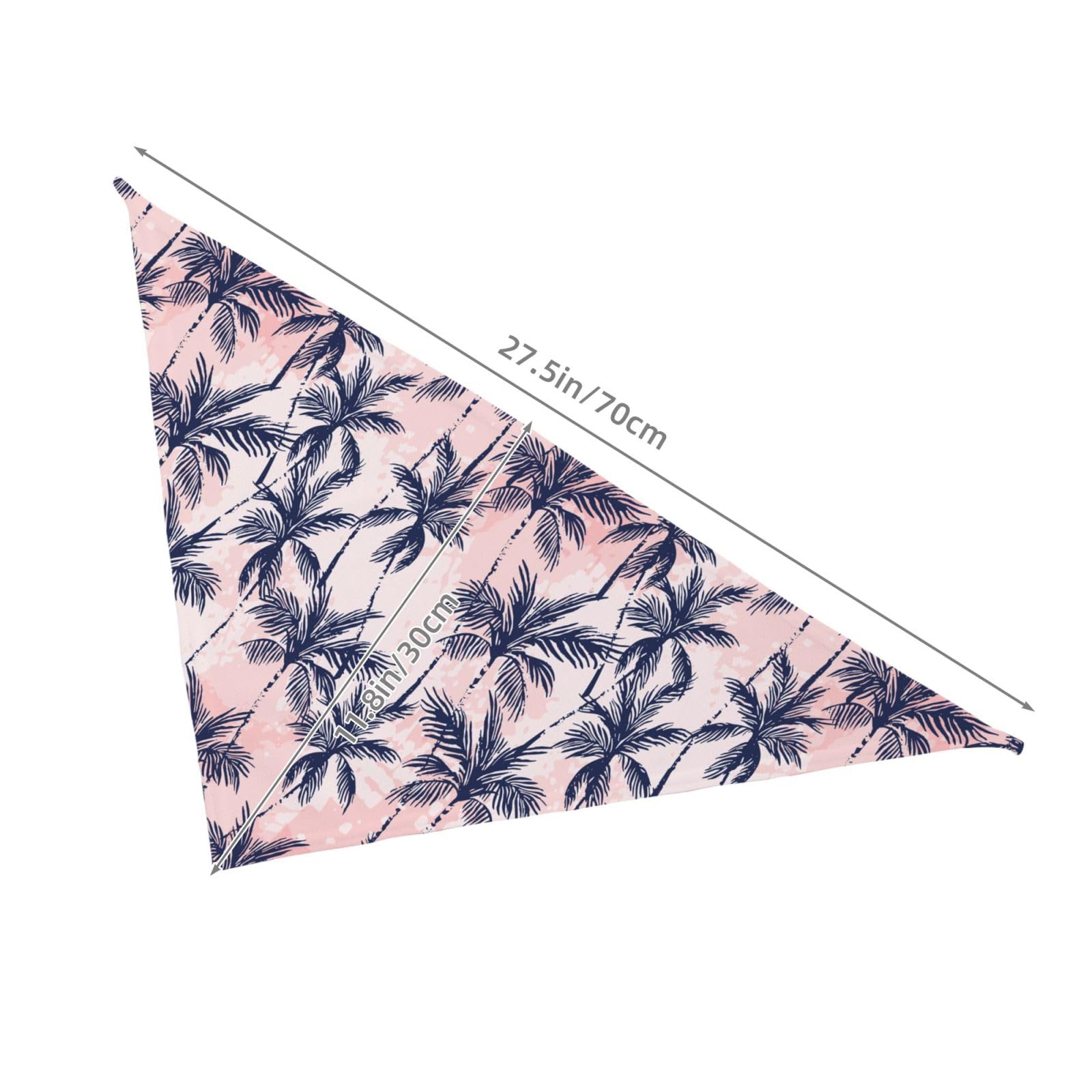 Tropics Palm Trees Summer Beach Pink Dog Bandana Scarf Triangle Bibs Pet Accessories Cat Kerchief