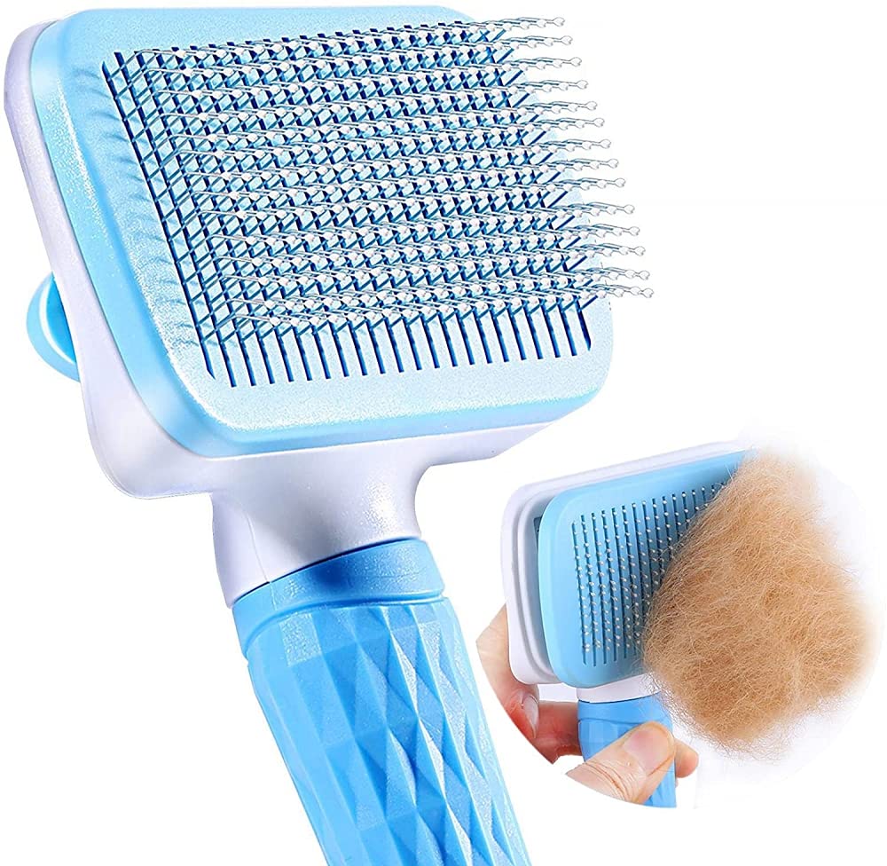Qpets Cat Comb, Dog Steam Brush With Mango Ergonomic Handle, Usb Rechargeable, Shampoo Dispensing, Deep Cleaning Detangling For 