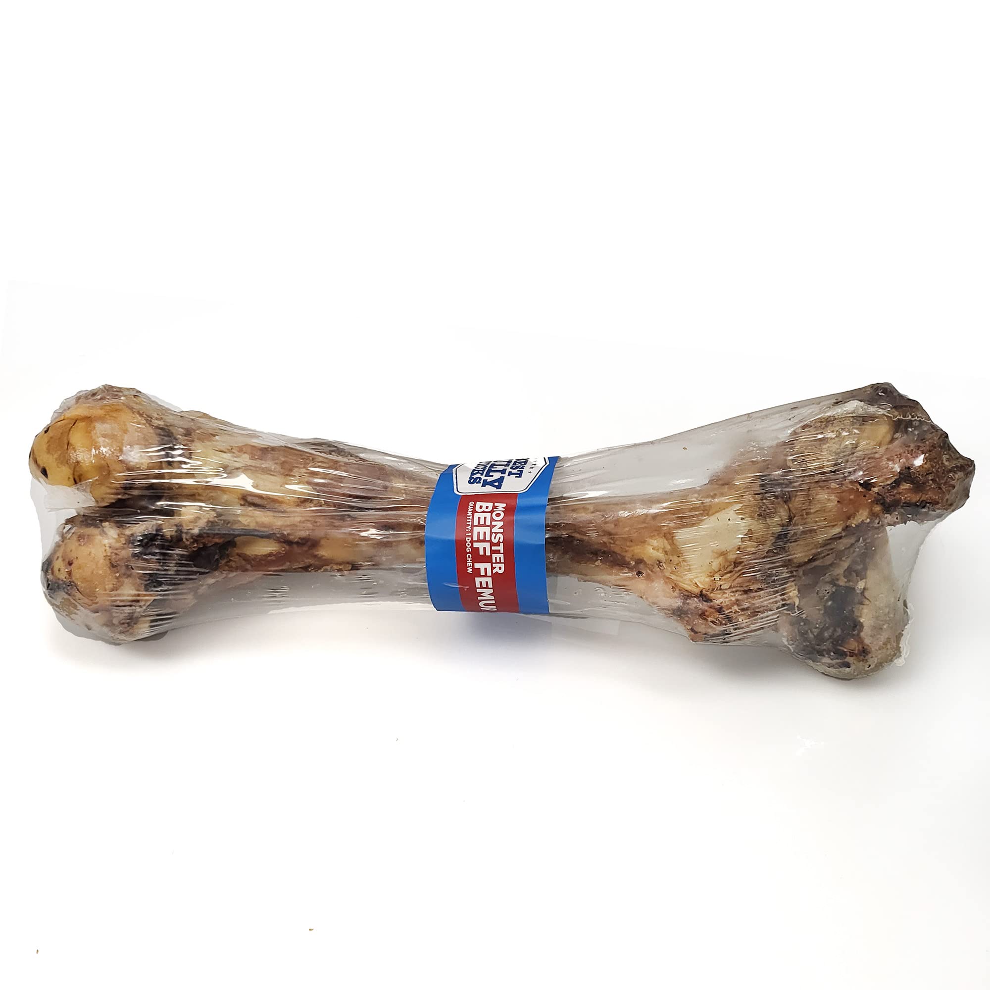 Best Bully Sticks Meaty Monster Jumbo Dog Bone - All-Natural, USA Baked Large Dog Bone Chew - Promotes Dental Health - Single-In