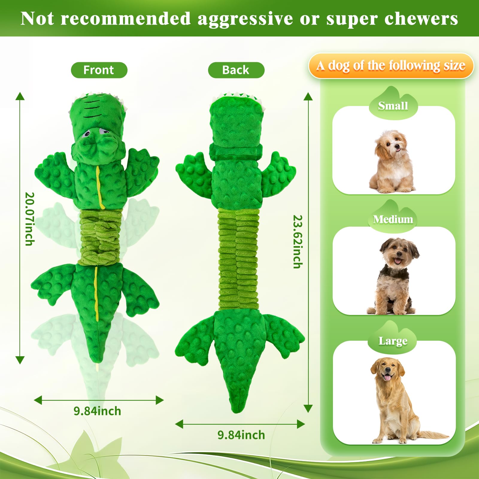 Chngeary Squeaky Dog Toy for Small Medium Large Dogs