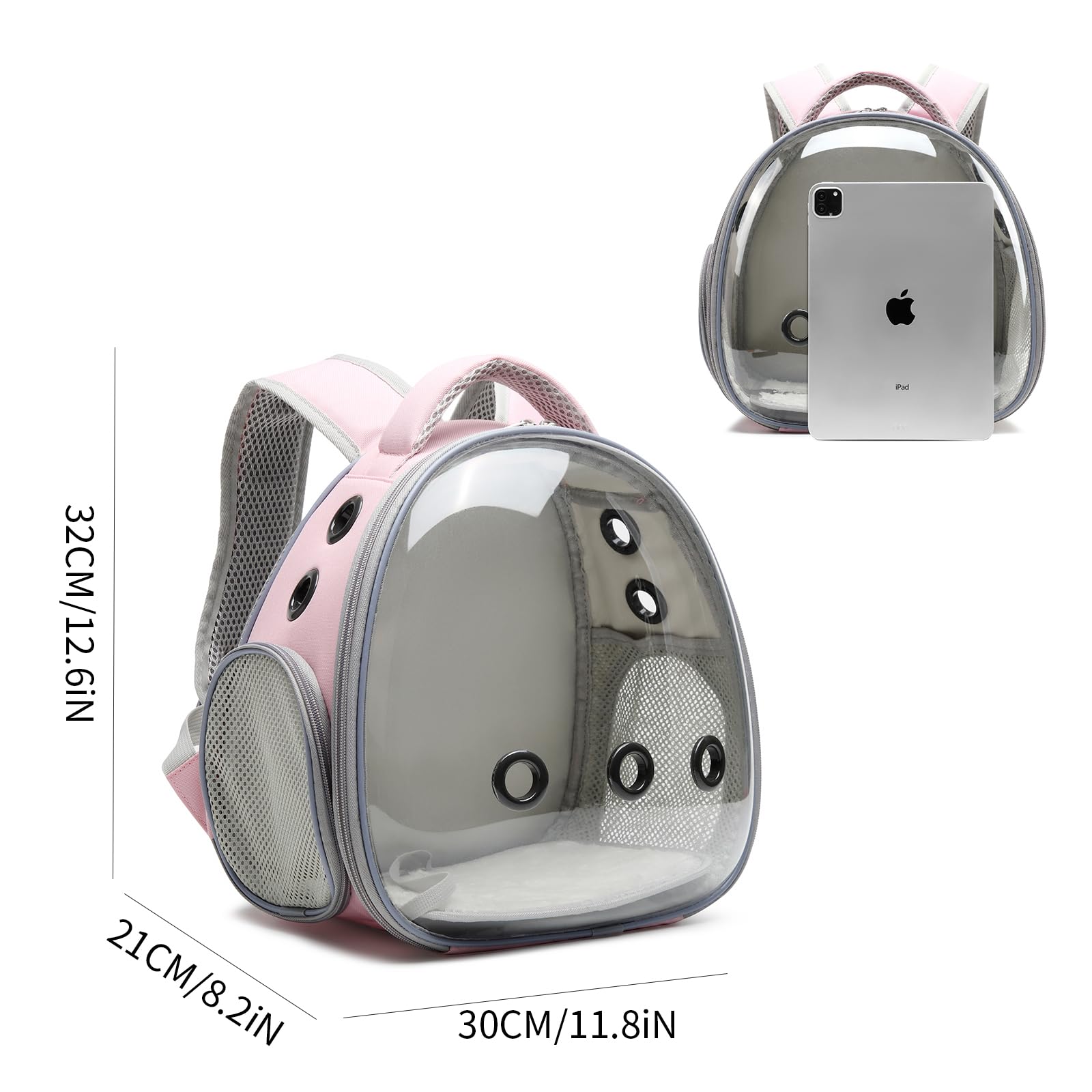 Ioview Portable Travel Pet Backpack Carrier Hamster Bag Guinea Pig Bird Small Dog Cat Backpack Turtle Carrier Rabbit Cage Rabbit