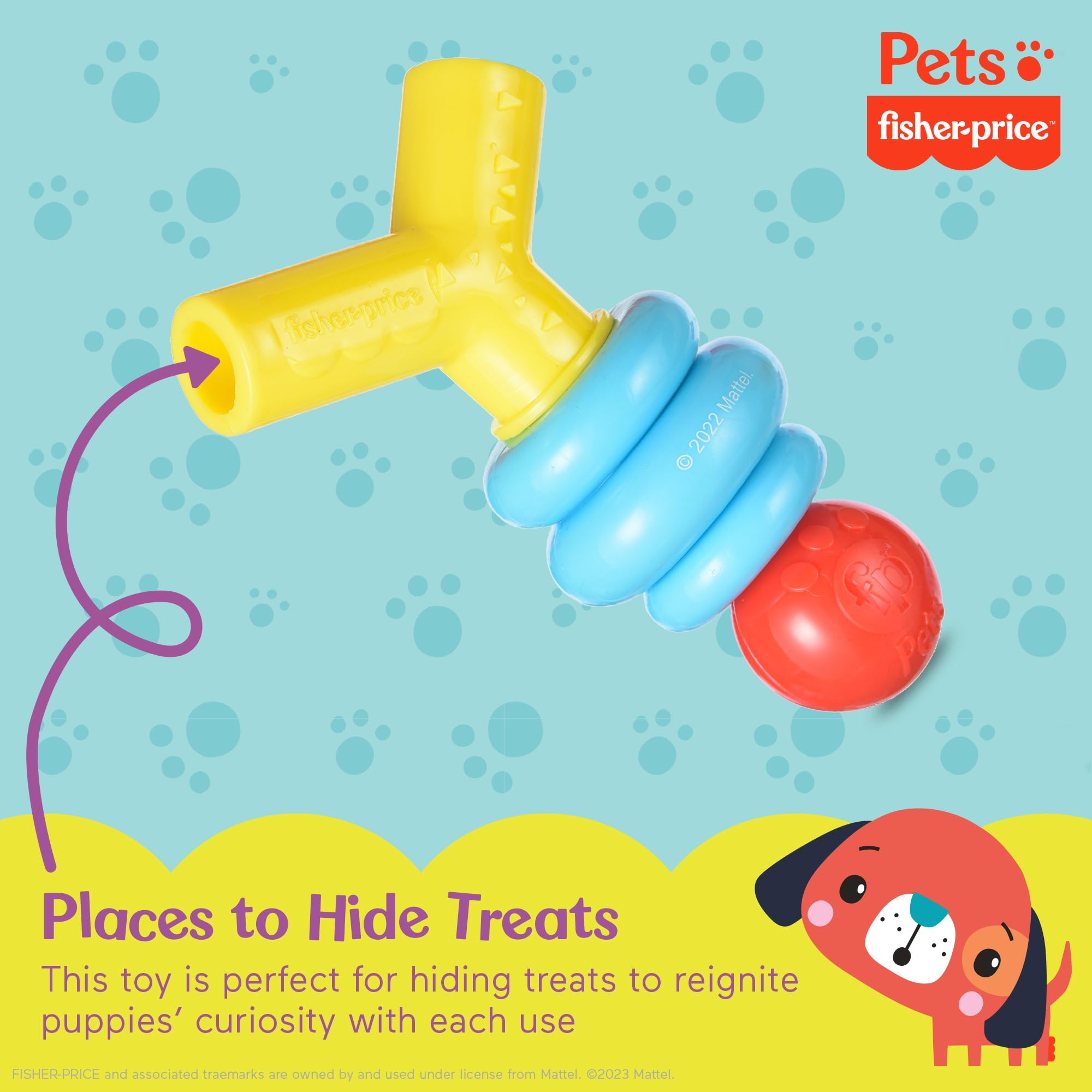 Fisher-Price for Pets Stack N' Relax Resilient Chewer Teething Toy for Puppies | Chew Toy for Puppies, Puppy Teething Toy, Puppy