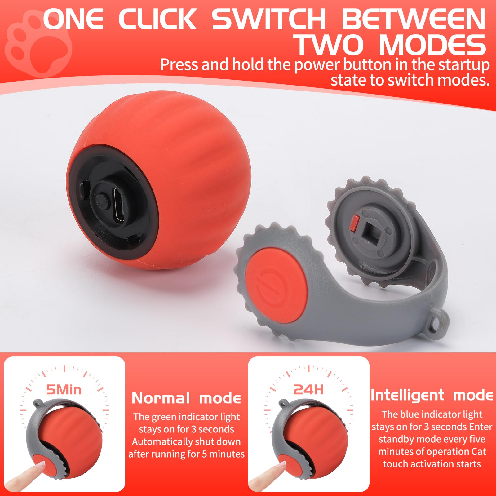 Goldsuccess Speedy 3.0 Tail Speed Moving Tail 2.0 Interactive Cat Toy Ball For Indoor Bored Cat,Touch Motion Activated Rolling H