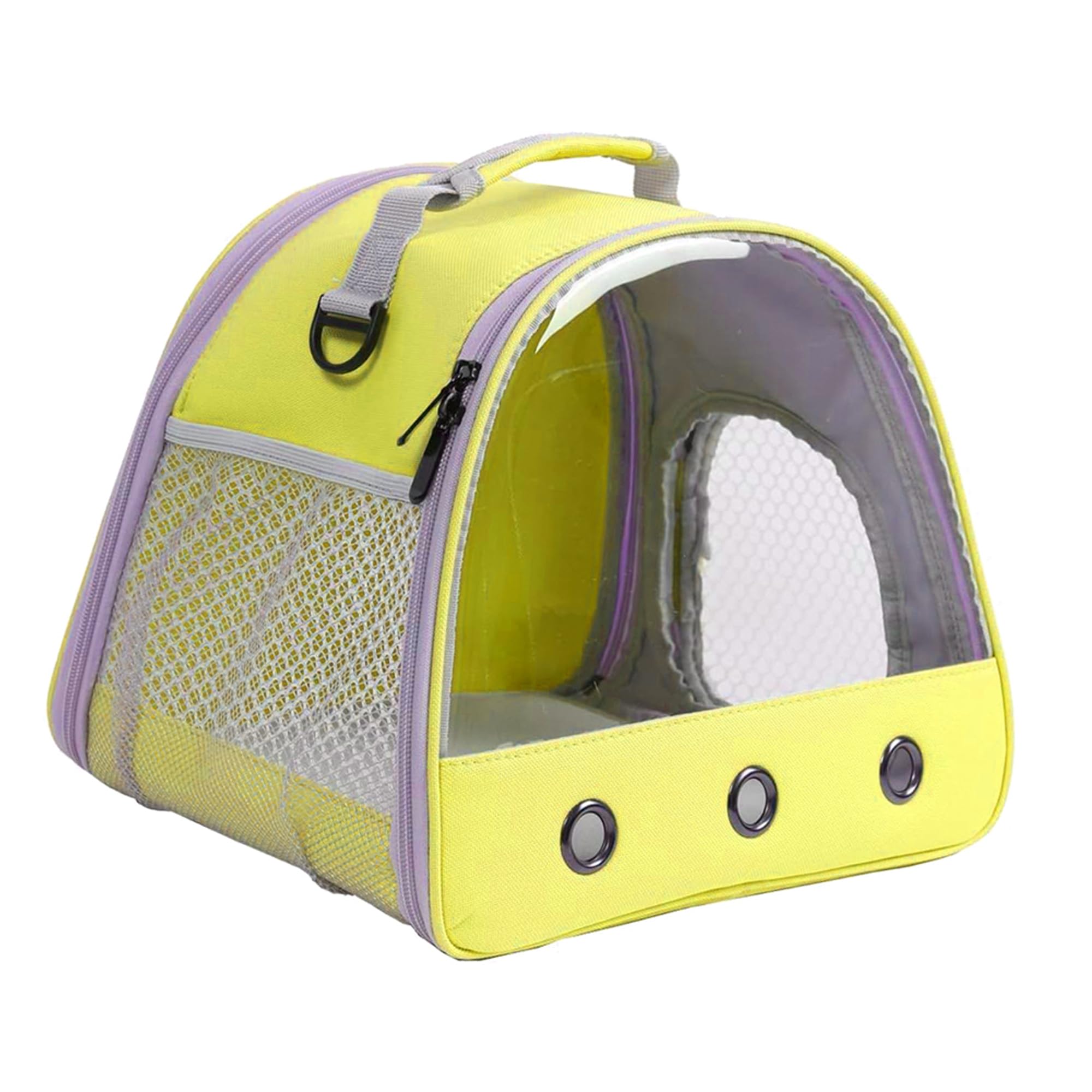 Guinea Pig Carrier Backpack, Clear Bubble Window Backpack For Guinea Pig, Bunny Rat Bird (Yellow, Carrier)