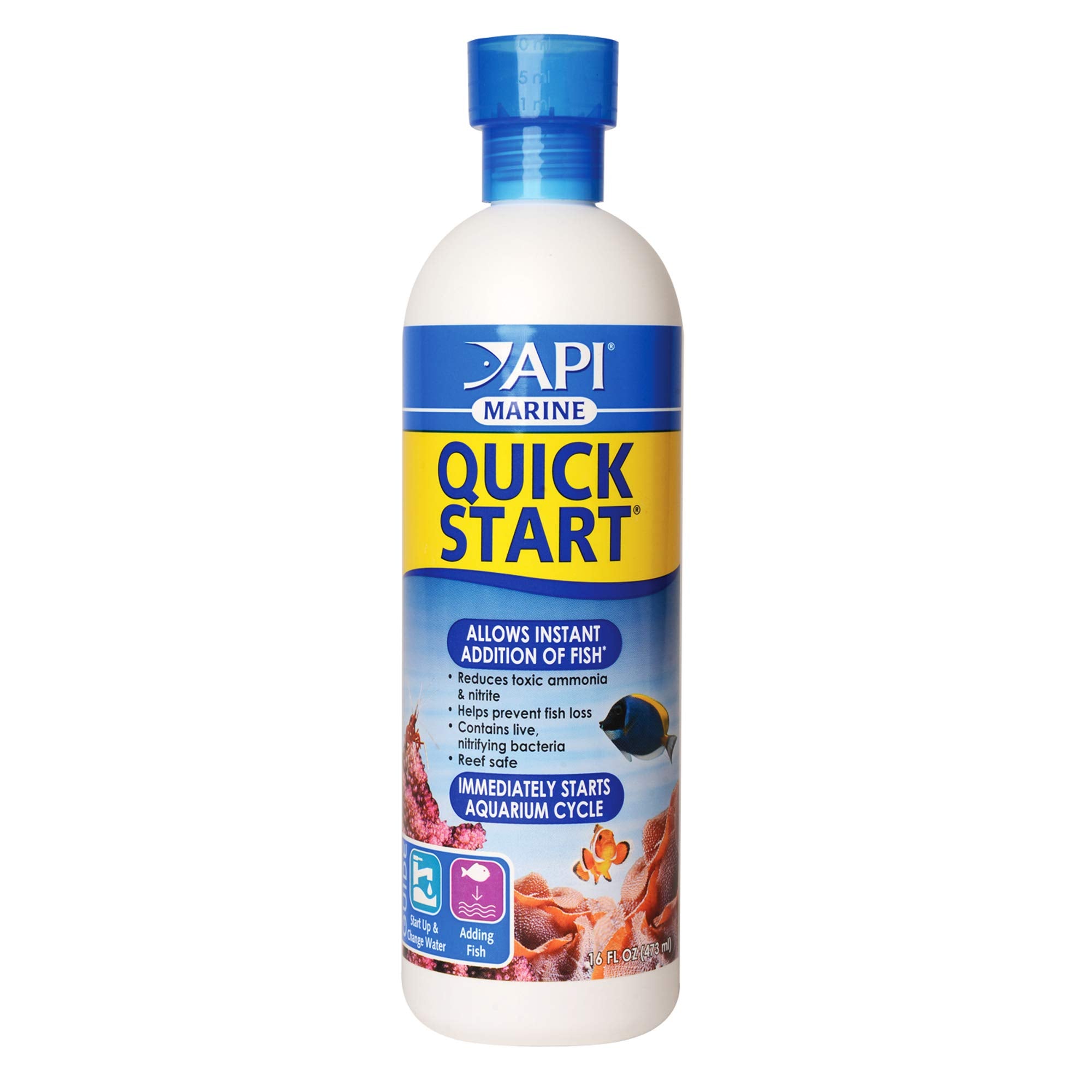 Api Marine Quick Start Saltwater And Reef Aquarium Nitrifying Bacillus 16-Ounce Bottle