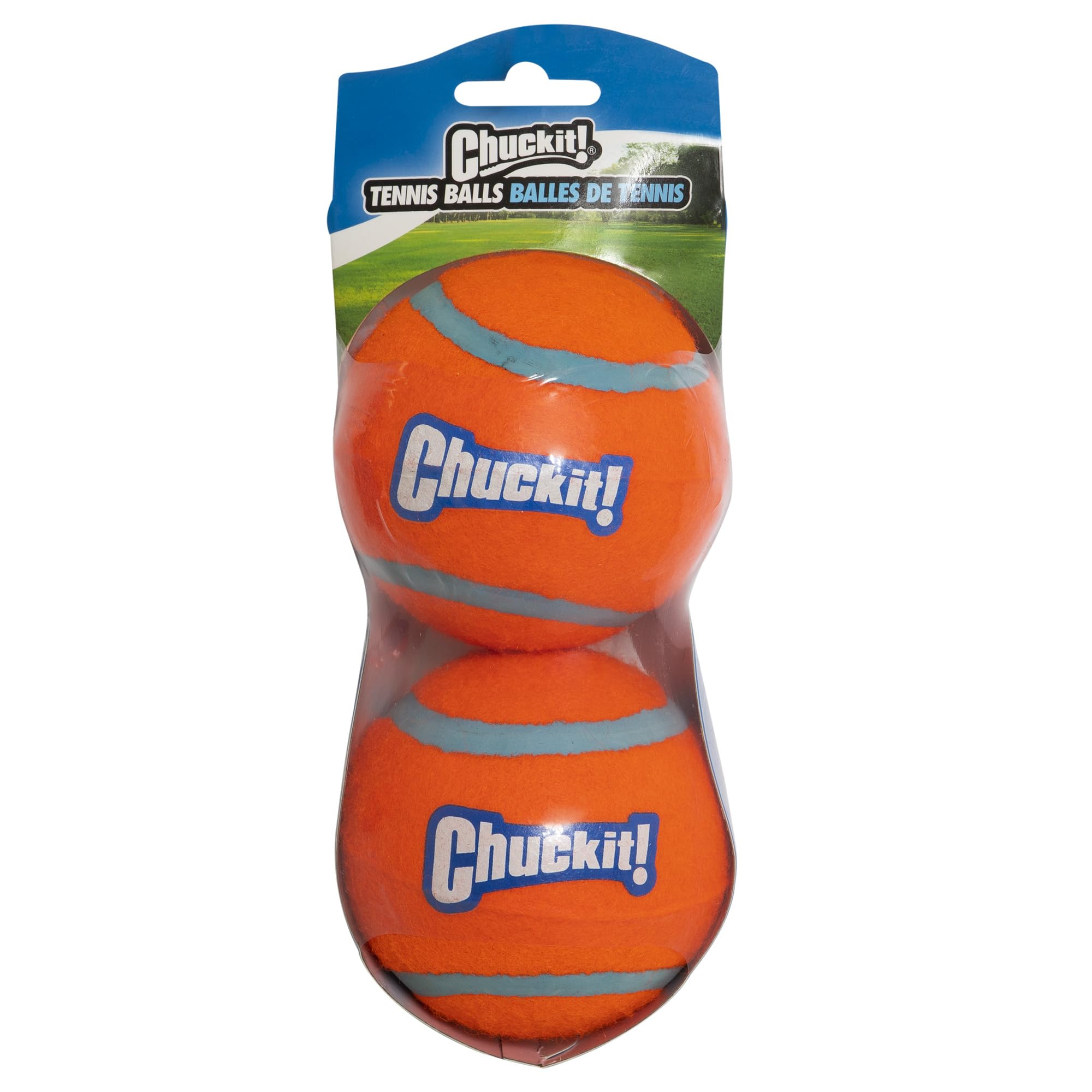 Chuckit! Dog Tennis Ball Dog Toy, Extra Large (3.5 Inch Diameter) For Dogs 100+ Lbs, Shrink Wrap Pack Of 2