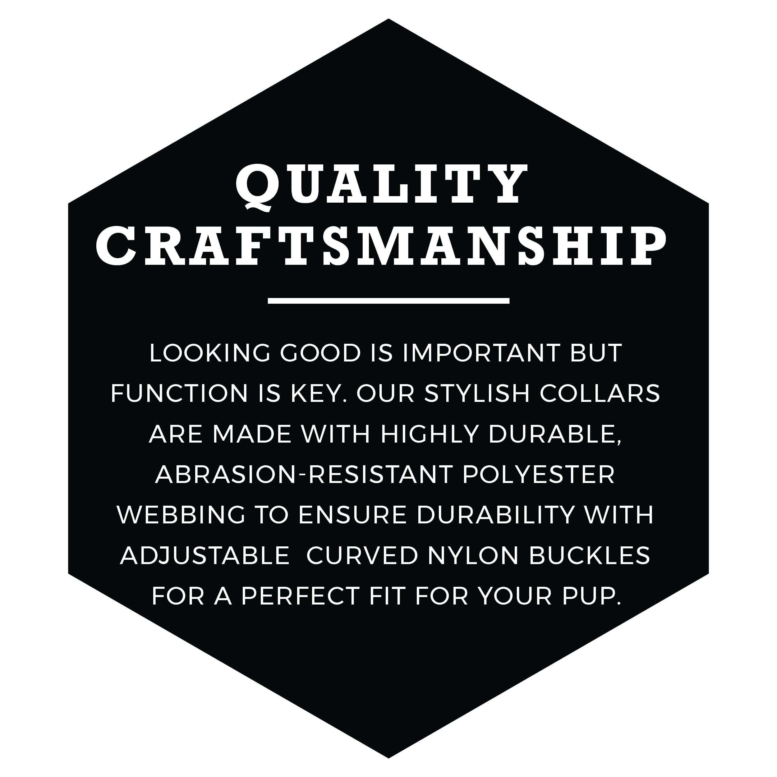 Wolfgang Heavy Duty Adjustable Dog Collar, Quick Release Nylon Buckle, LosMuertos Print, Medium (1 Inch x 12-18 Inch)
