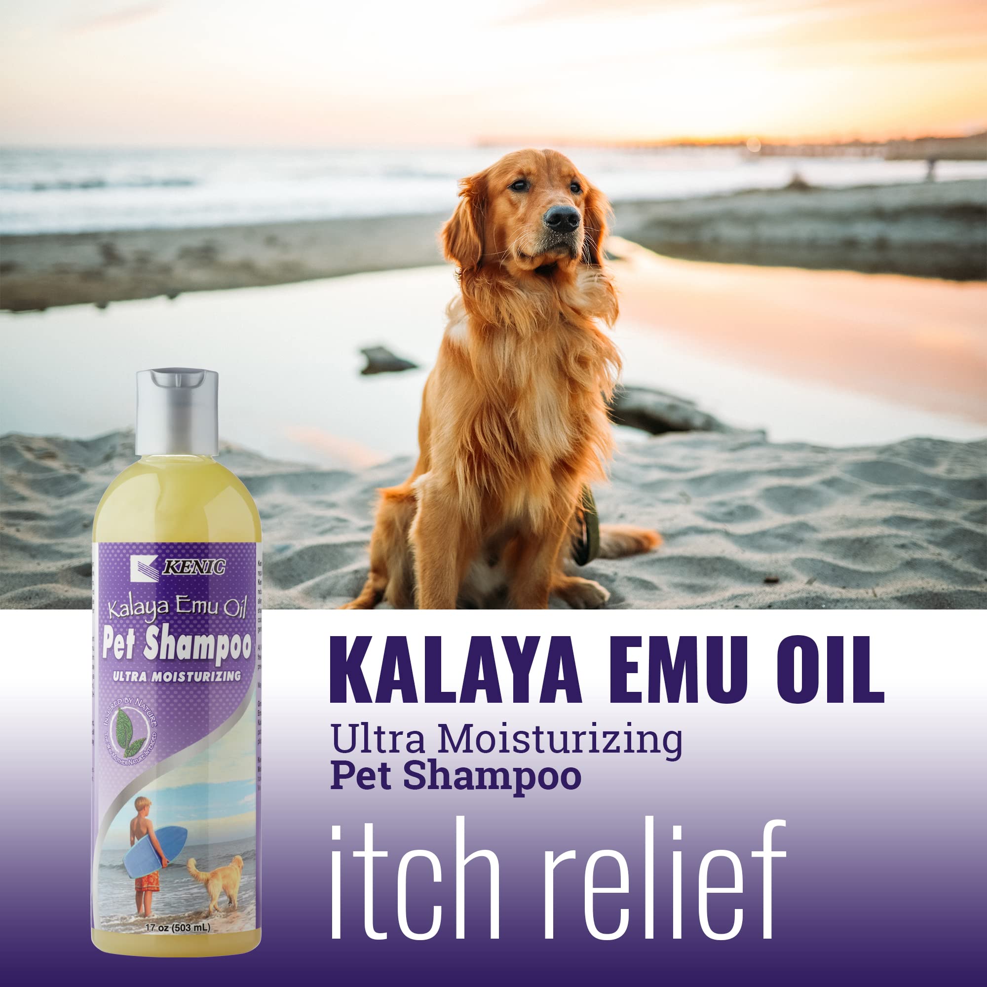 Kenic Kalaya Emu Oil Pet Shampoo, 17-Ounce, Yellow (K5710)