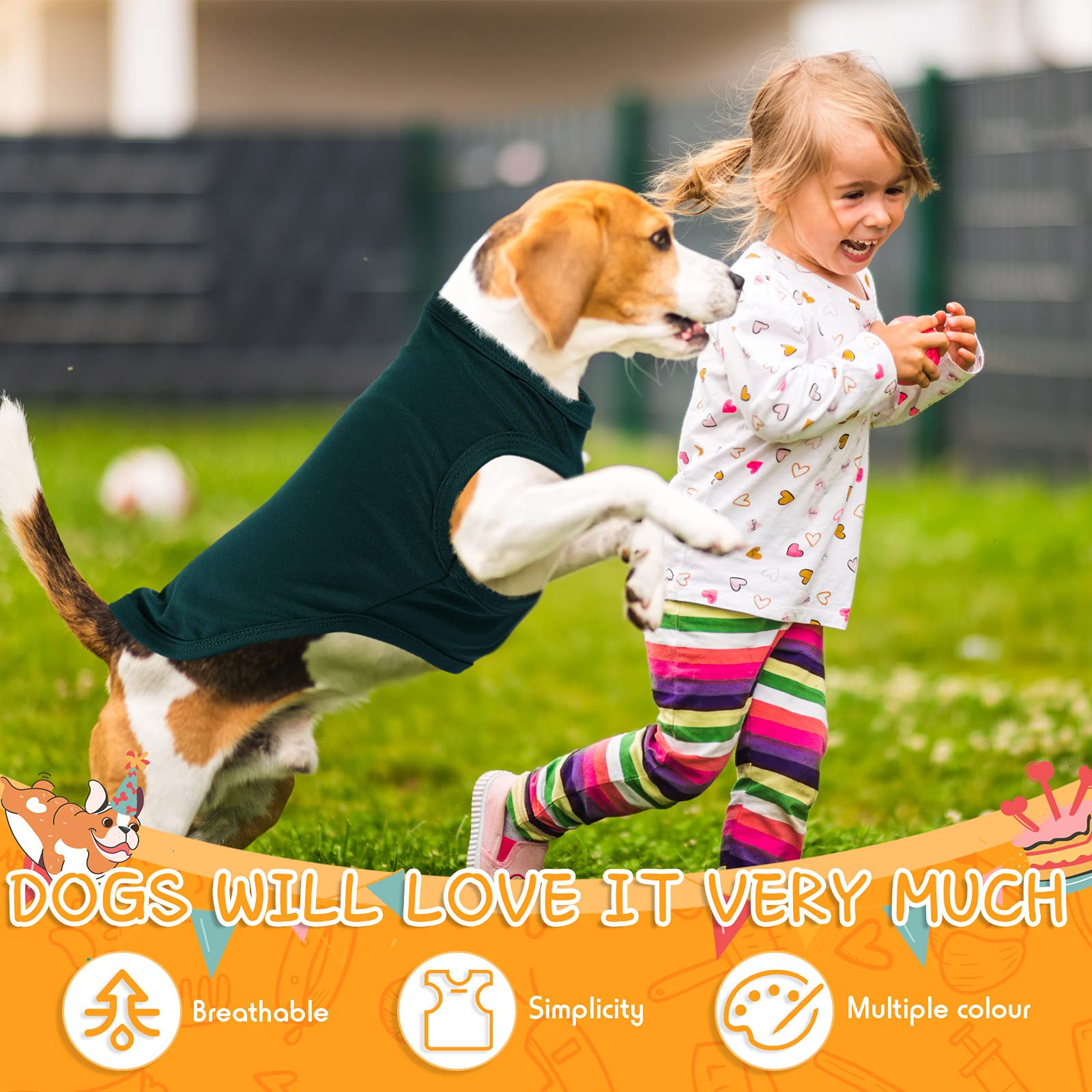 16 Pieces Dog Shirts Soft Dog T-Shirt Pet Basic Clothes Pet Puppy Blank Clothes Soft And Breathable Outfits For Dogs Cats Puppy Pet (Xl)