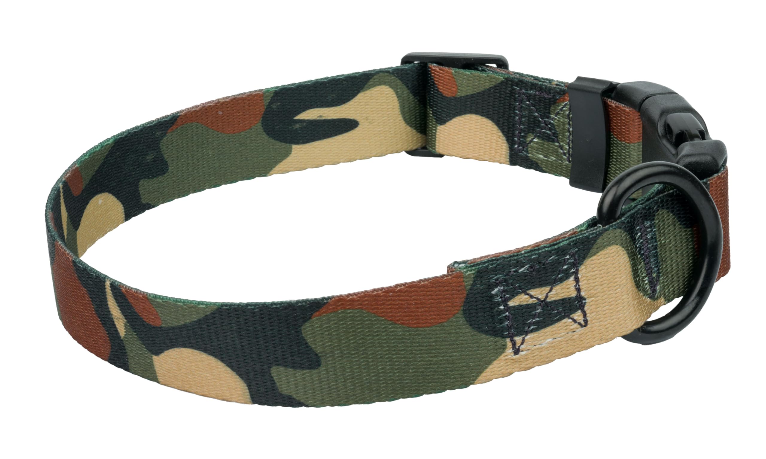 Country Brook Petz - Deluxe Woodland Camo Hd Dog Collar - Made In The U.S.A. - Camouflage Collection Featuring Rugged Designs (1