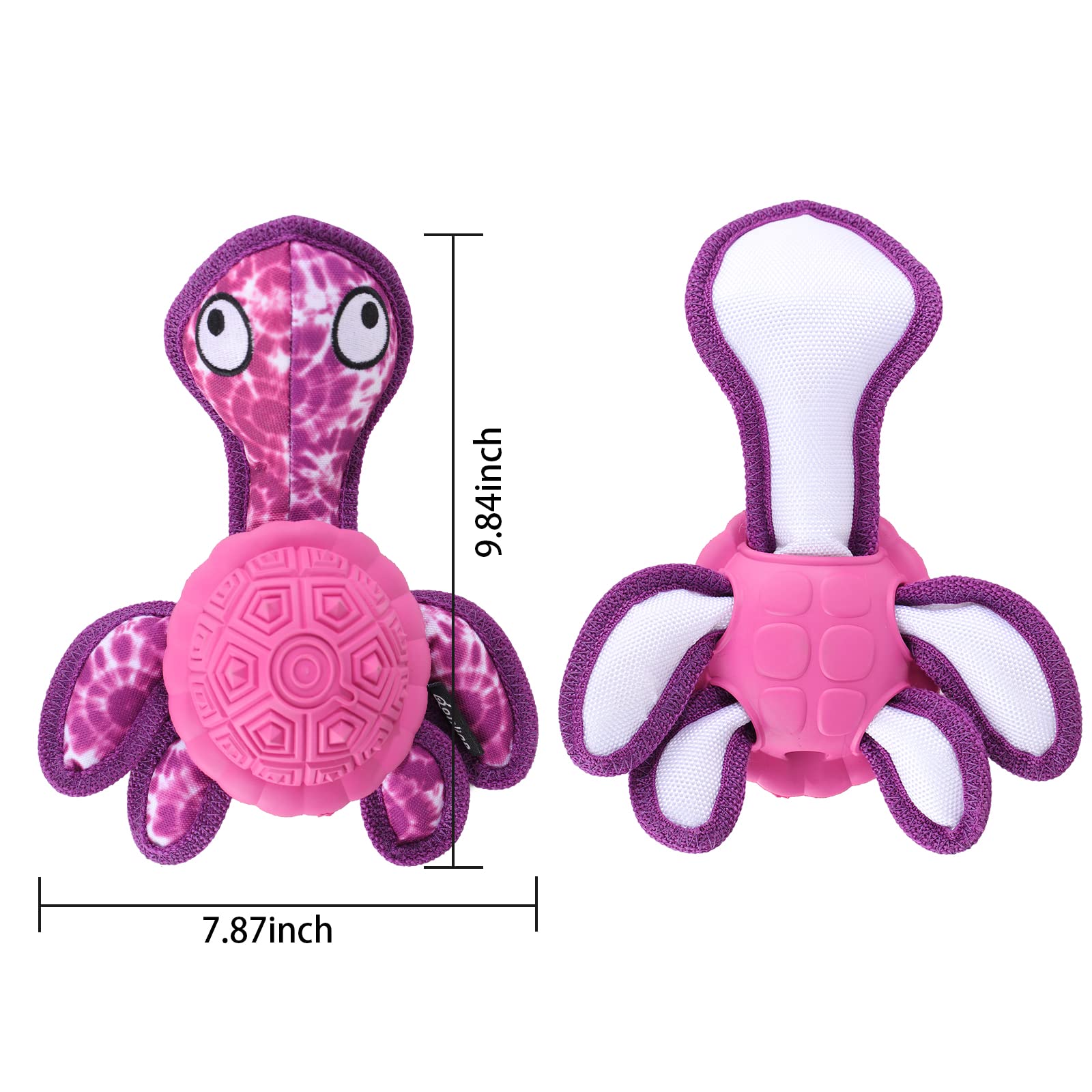 Qonline Chew Toys For Aggressive Chewers Dog,Puppy Teeth Chew Toys Durable Rubber Tpr Material Chew Toys Turtle Shape Dog Toys W