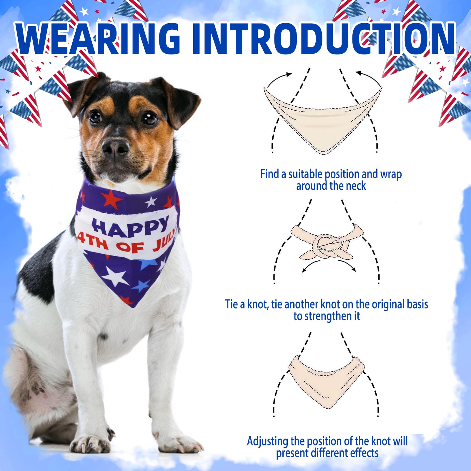 Pupteck Summer Dog Bandana 4Pcs Outfit - Fruit Soft Costume Pet Triangle Bibs Scarf, Pet Accessories Gifts For Small Medium Larg