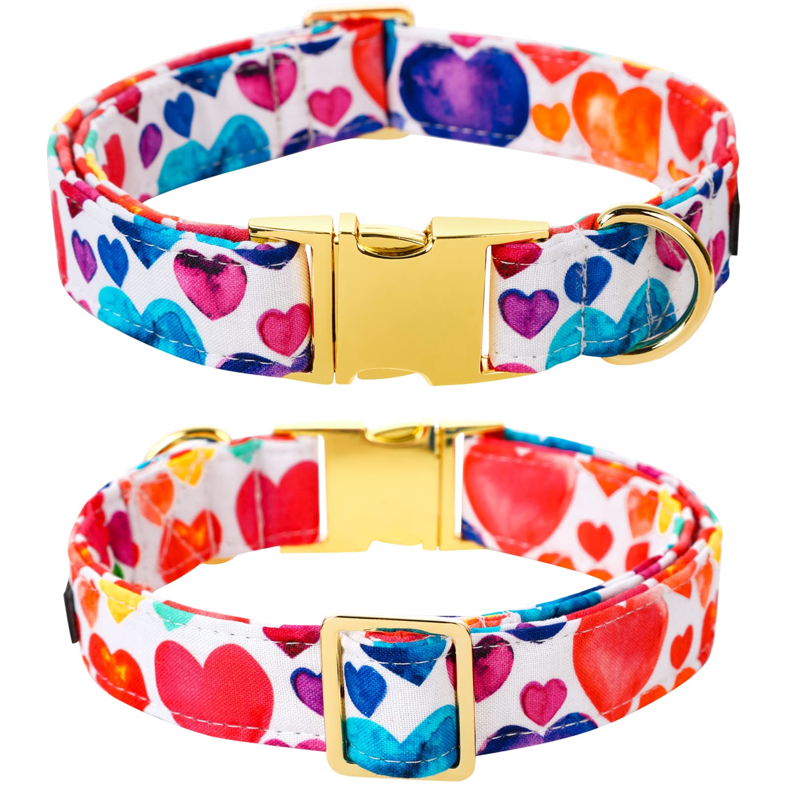 Lionet Paws Valentines Day Dog Collar With Bowtie, Dog Sailor Bow Collar With Metal Buckle For Dogs And Cats, Adjustable Comfort