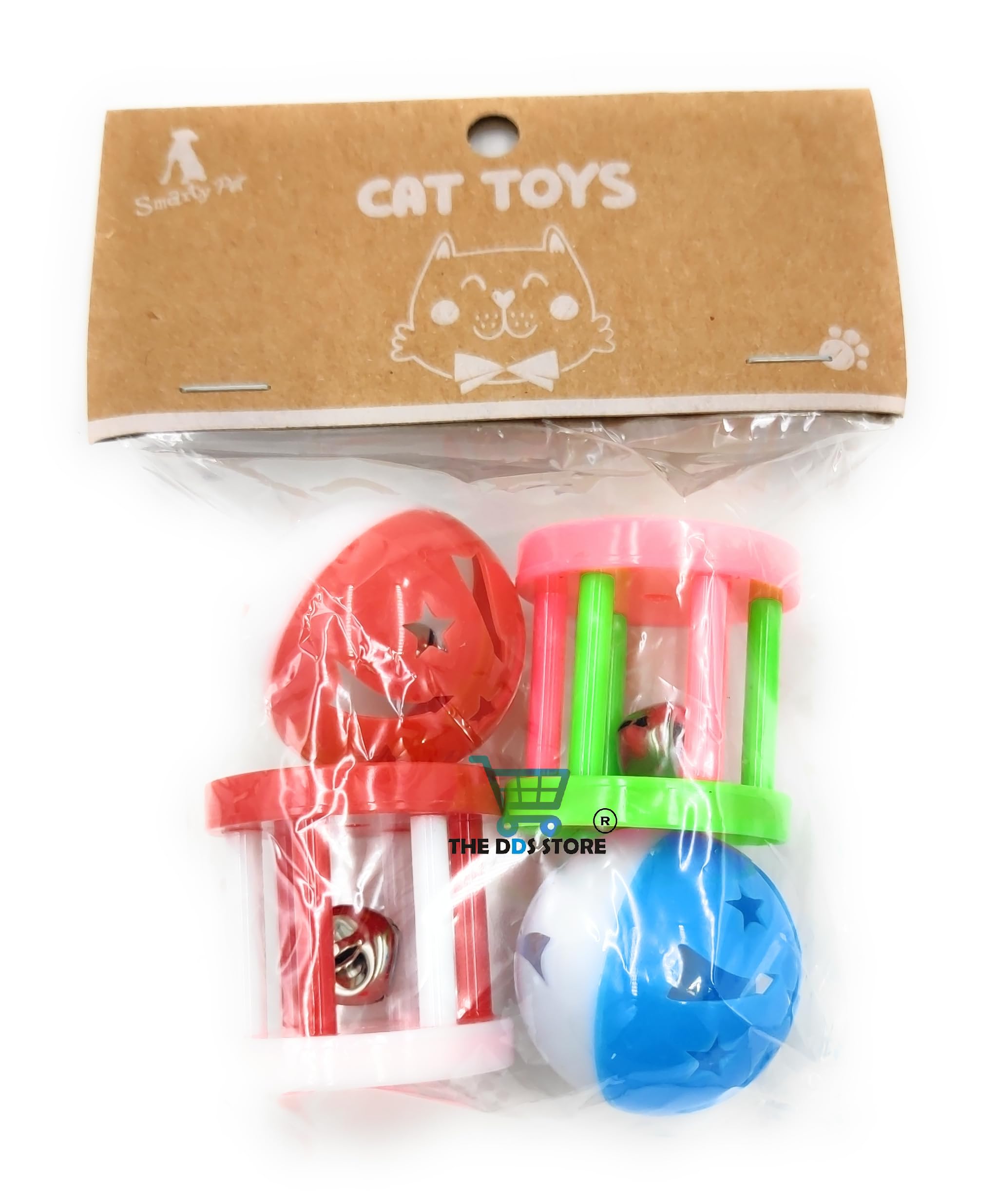 The Dds Store 4 Pcs Cat Ball Toy With Bell Small Size, Bells Jingle As Balls Roll, Cat Toy For Small Or Large Cats, Or Other Ani