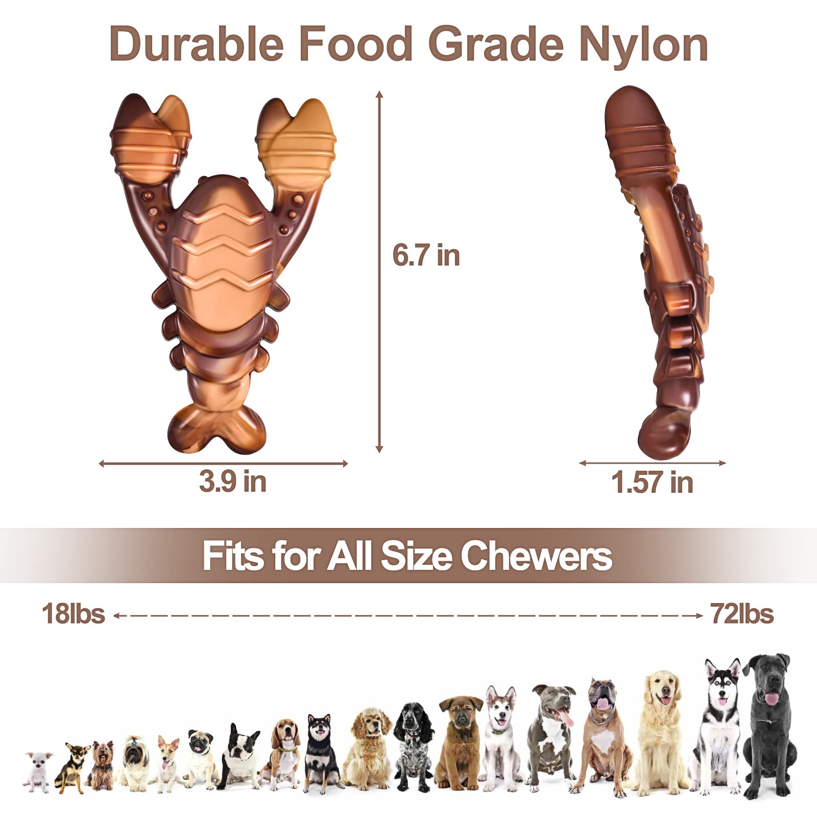 KXK Indestructible Dog Toys for Aggressive Chewers, Dog Chew Toys for Large Medium Breed, Tough Dog Toys with Real Beef Flavor,