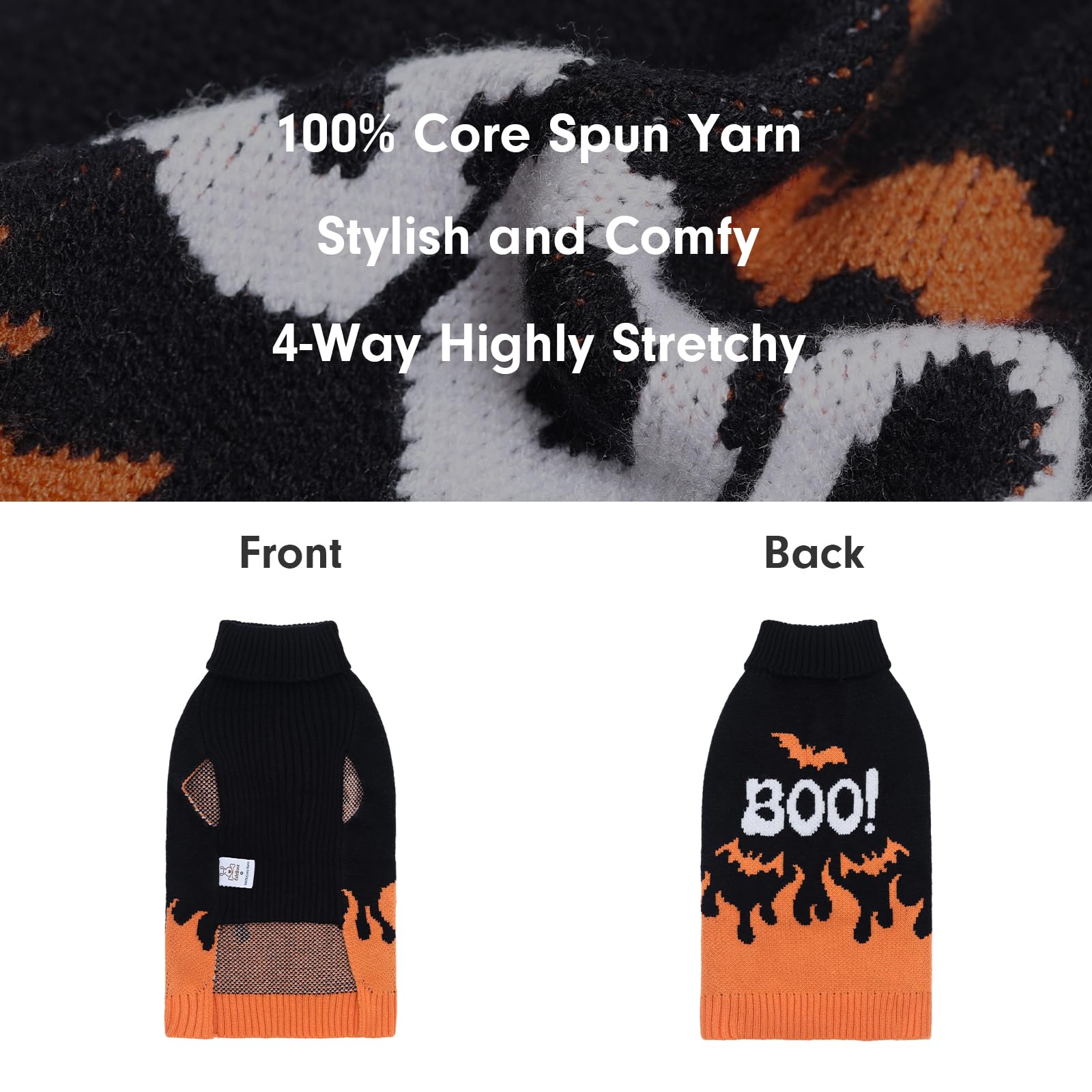 Cutebone Halloween Dog Sweater For Small Medium Dogs, Skull Pullover For Chihuahua Yorkie Teacup Ds99S
