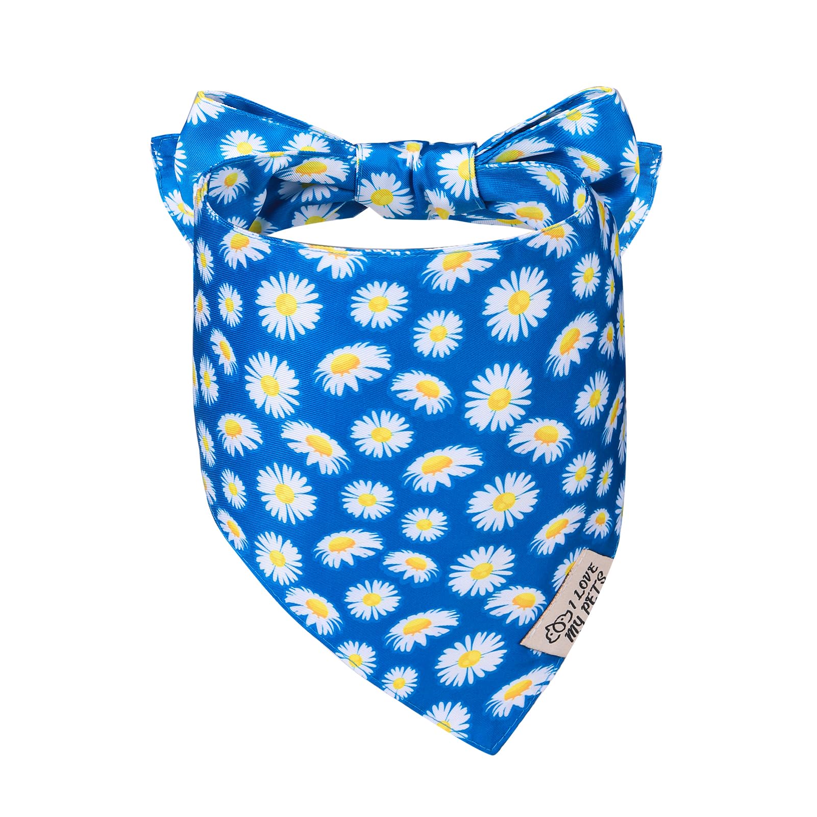 Scenereal Summer Daisy Floral Dog Bandana, Double Side Dog Scarf For Small Medium Large Dogs Cats Puppy,Holiday Bandanas For Dog