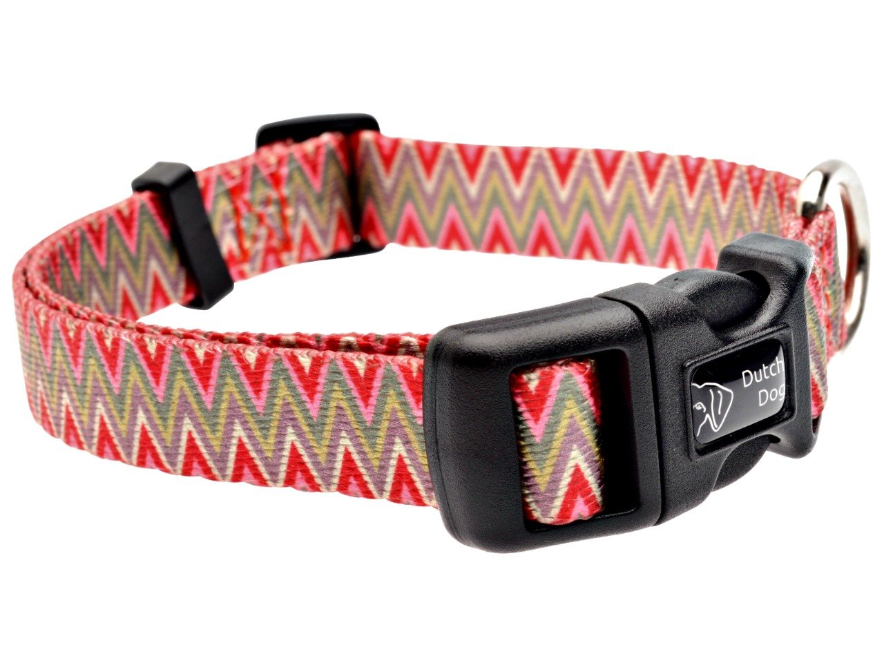 Doggyride Fashion Dog Collar, 10 By 15-Inch, Passionate Pink Lily, Pink/Green