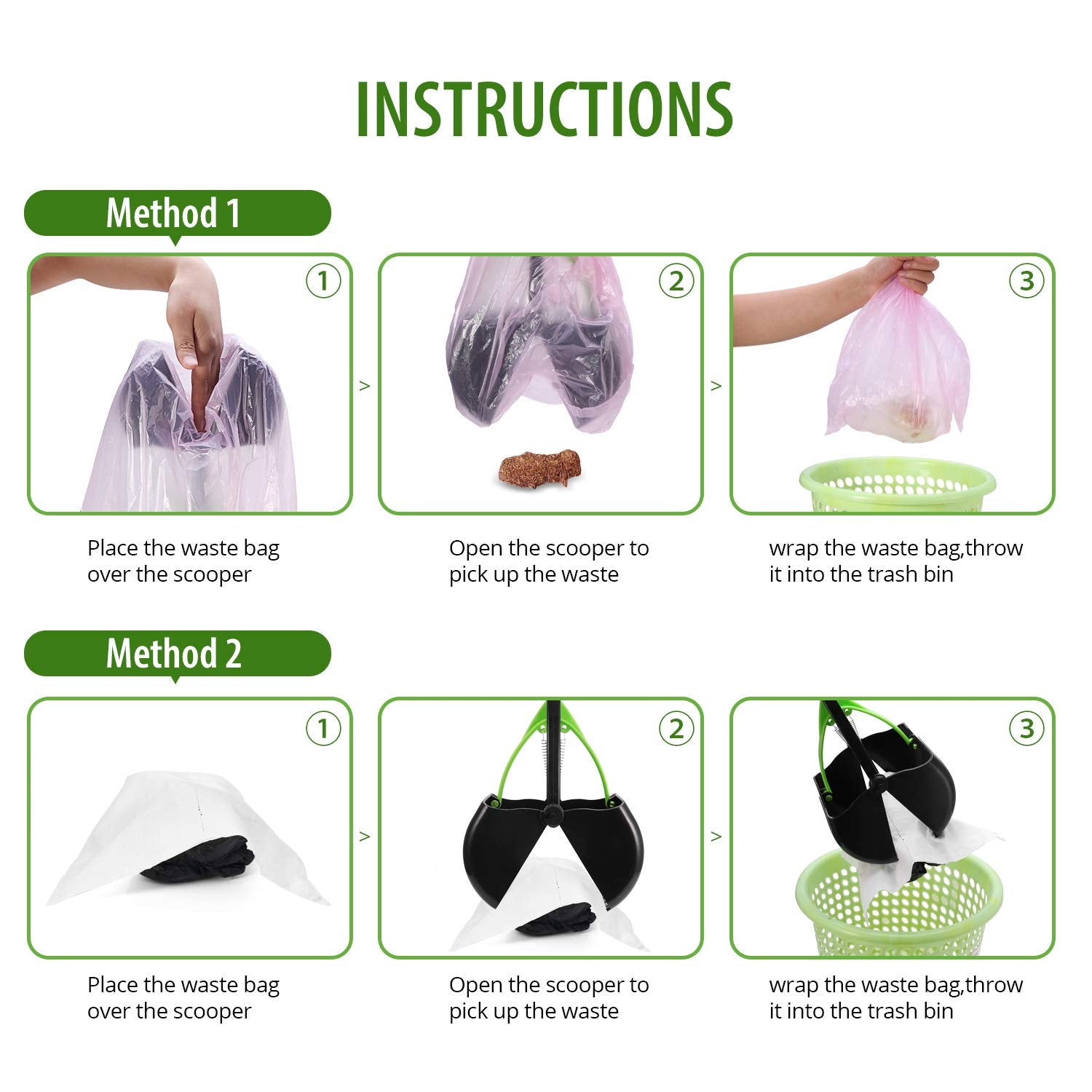 Ppogoo Non-Breakable Pet Pooper Scooper For Dogs And Cats With Long Handle High Strength Material And Durable Spring For Easy Grass And Gravel Pick Up