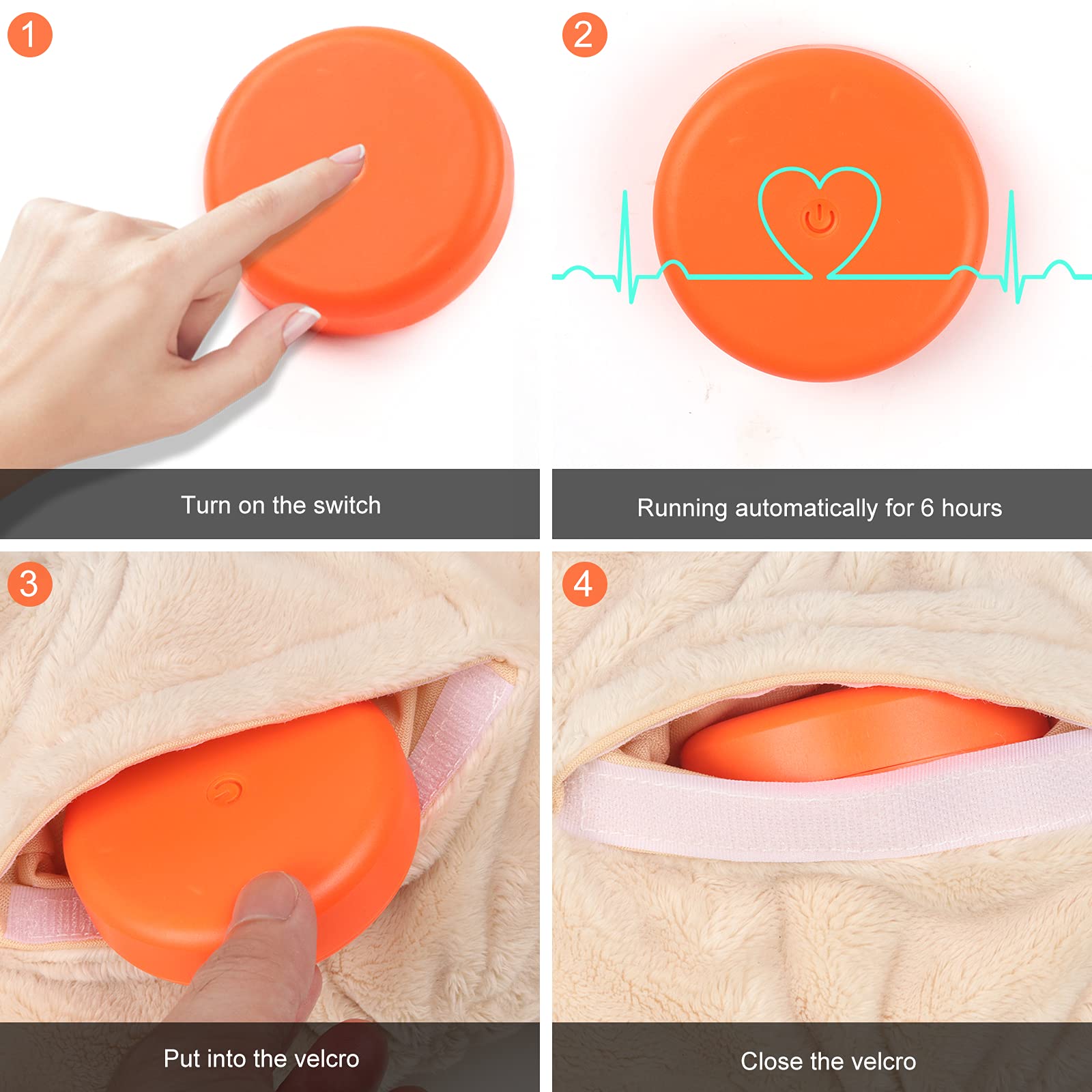 OKAMDERT Heartbeat Puppy Toy,Puppy Separation Anxiety Toy, Puppy Behavioral Training Aid for Dog Sleep Aid Plush, Pet Companion