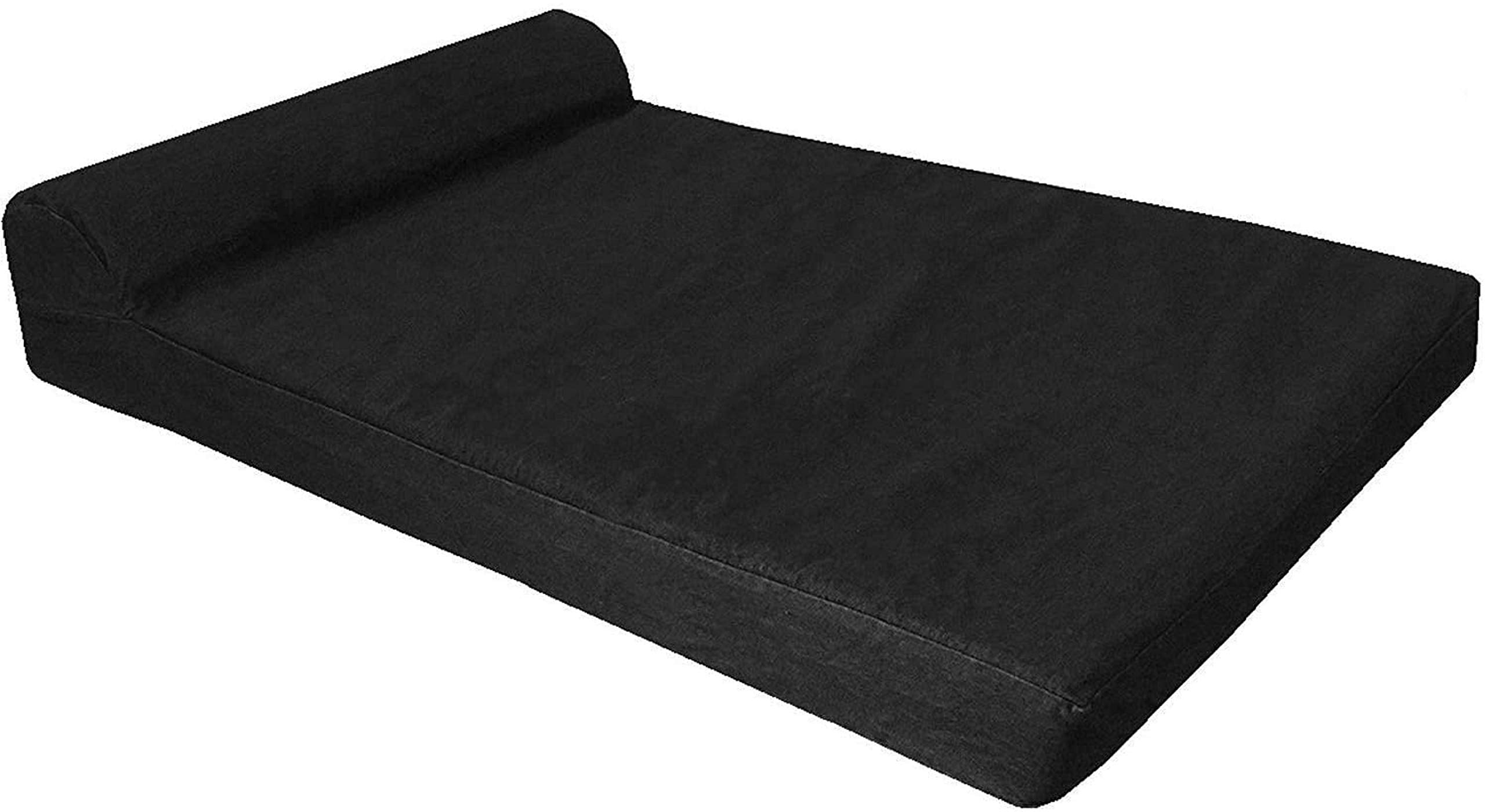 Dogbed4Less Headrest Dog Pet Bed Canvas External Cover - Replacement Cover Only - Xxl 55'X37'X4' Size - Black