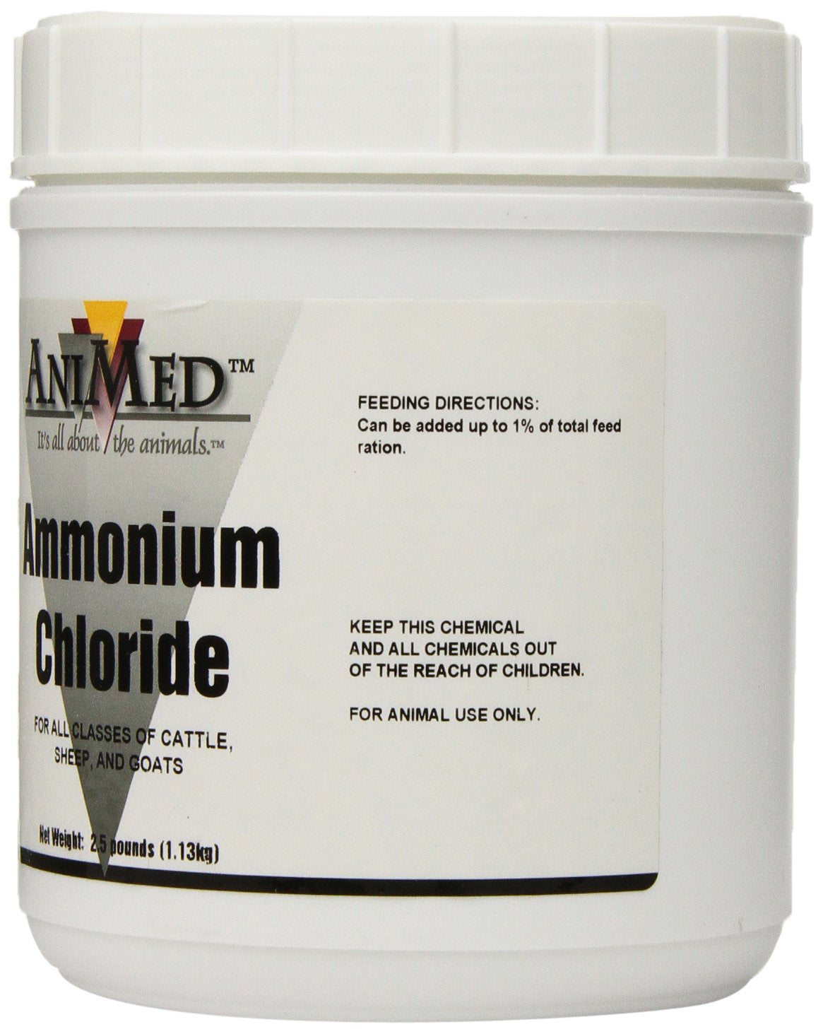 AniMed Powder 99.9-Percent Ammonium Chloride for Horses Dogs Cats Cows Sheep and Goats, 2.5-Pound
