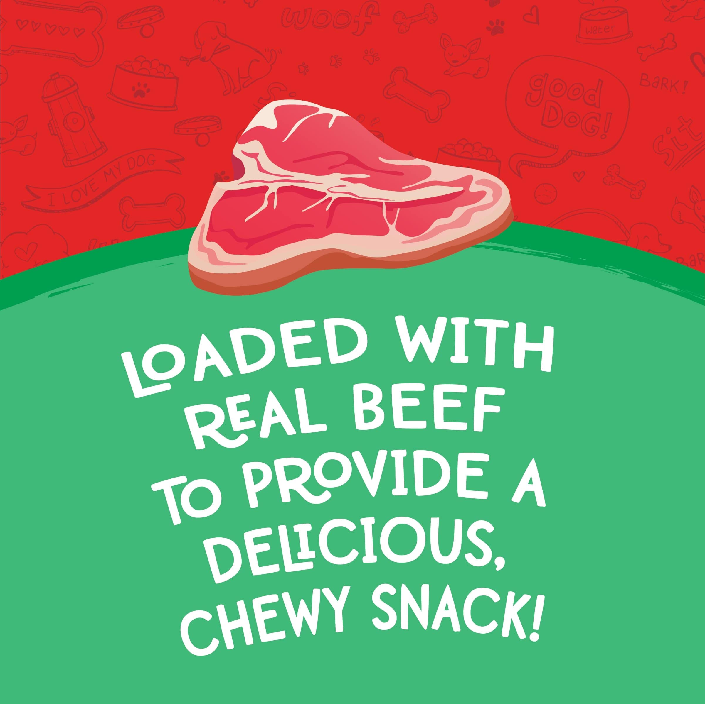 Meaty Treats Gourmet Cuts Beef & Rice Flavor Soft & Chewy Dog Treats, 25-oz.