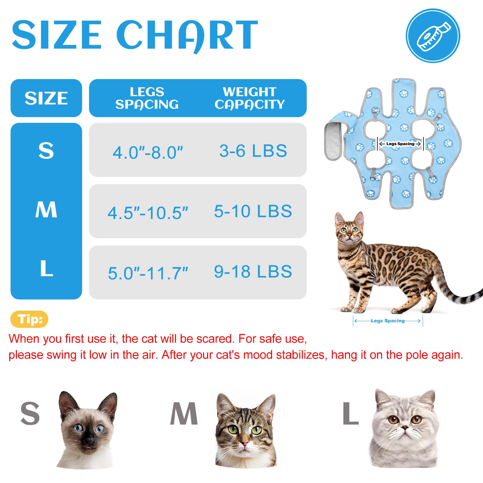 Supet Cat Grooming Hammock, Self-Adhesive Cat Nail Clipper Hammock, Soft Fabric Cat Wrap For Cutting Nails, Quickly Calm Down Fo