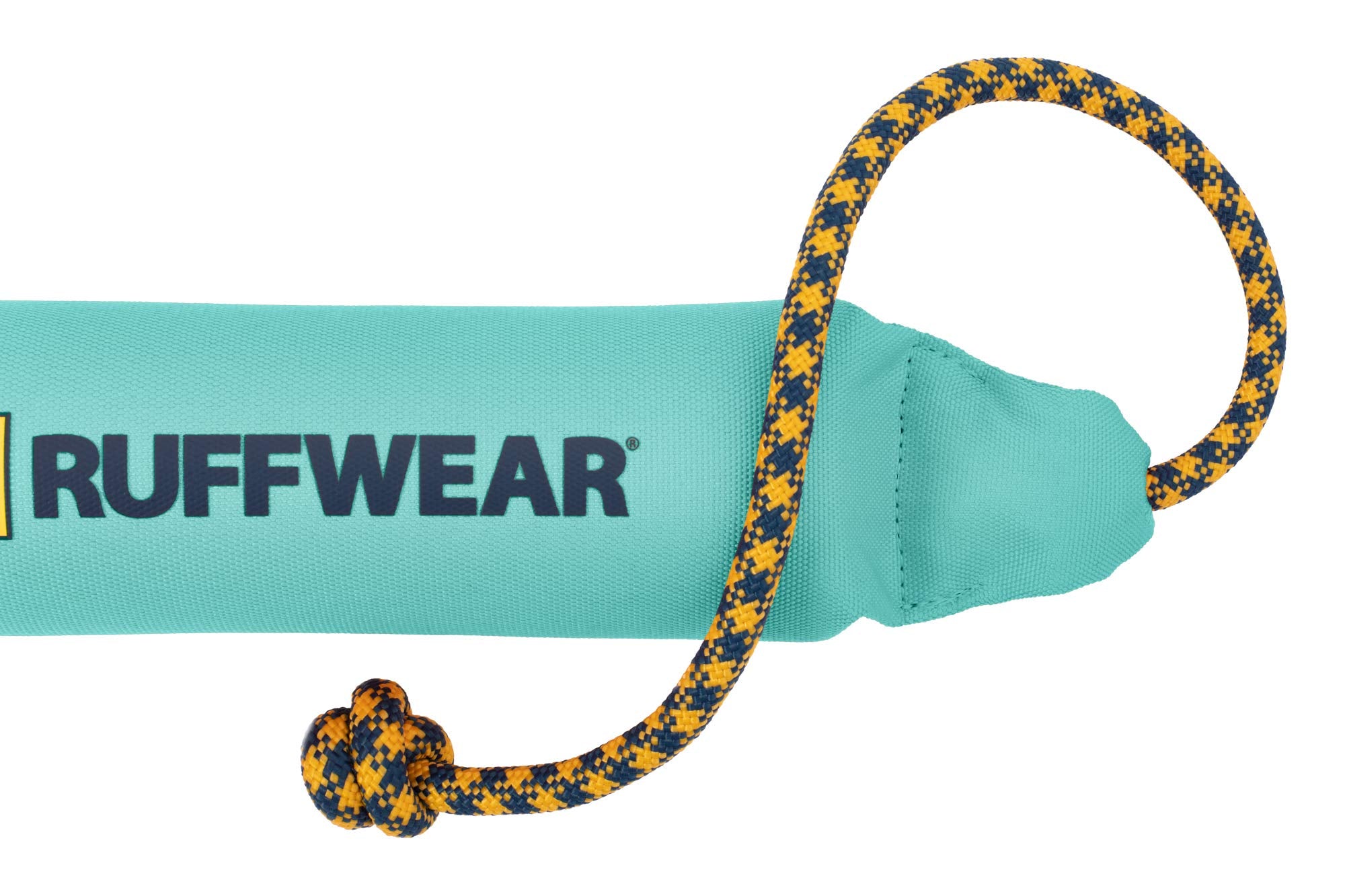 Ruffwear Lunker Throw Toy For Dogs - Durable, Soft Fabric Toy With Rope Handle For Fetch And Tug On Land & Water, Aurora Teal, M