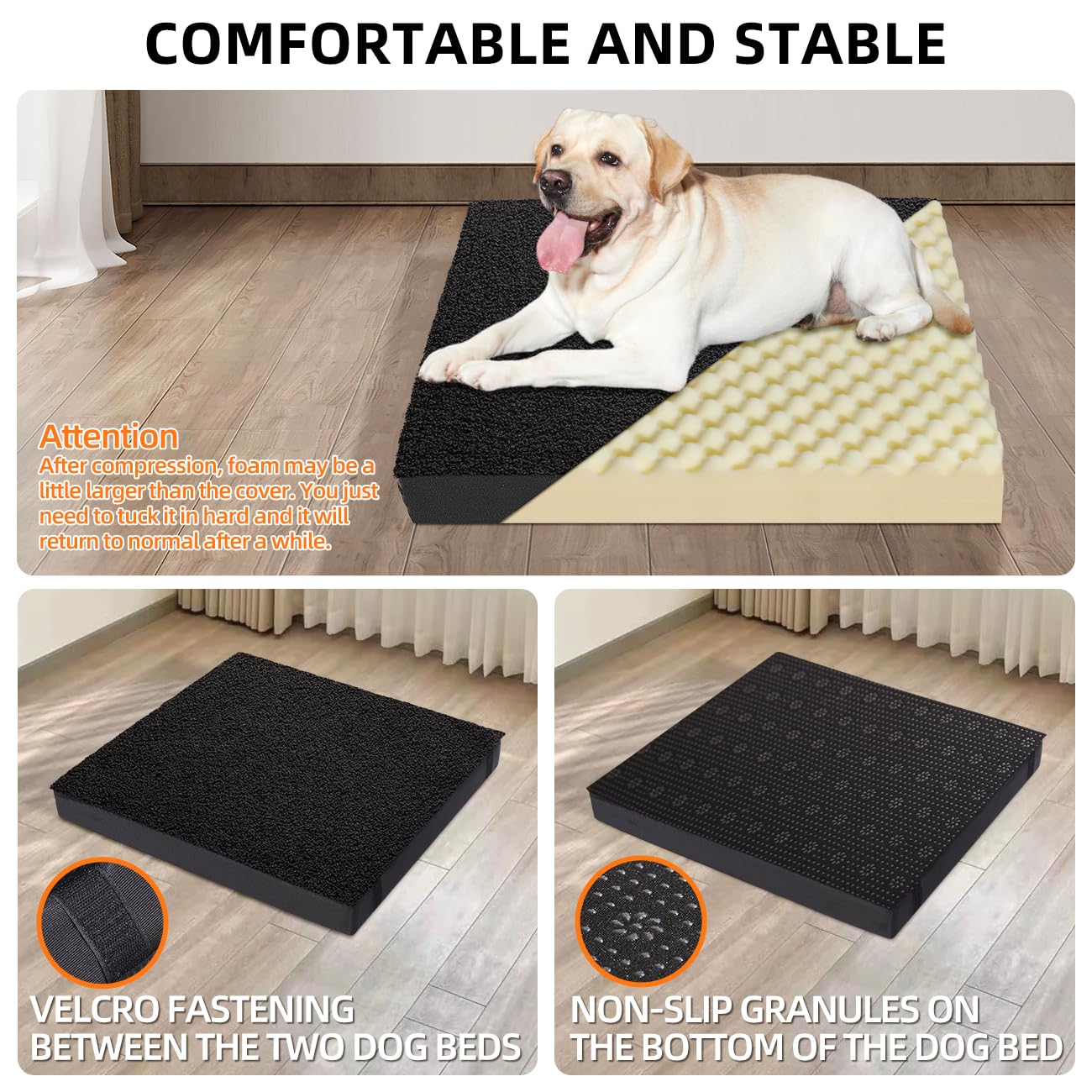 Maxfut Dog Bed For Car Back Seat Extender,Waterproof Large Dog Mat For Seat Cover Back Seat,Washable Pet Bed For Car Hammock(Bla