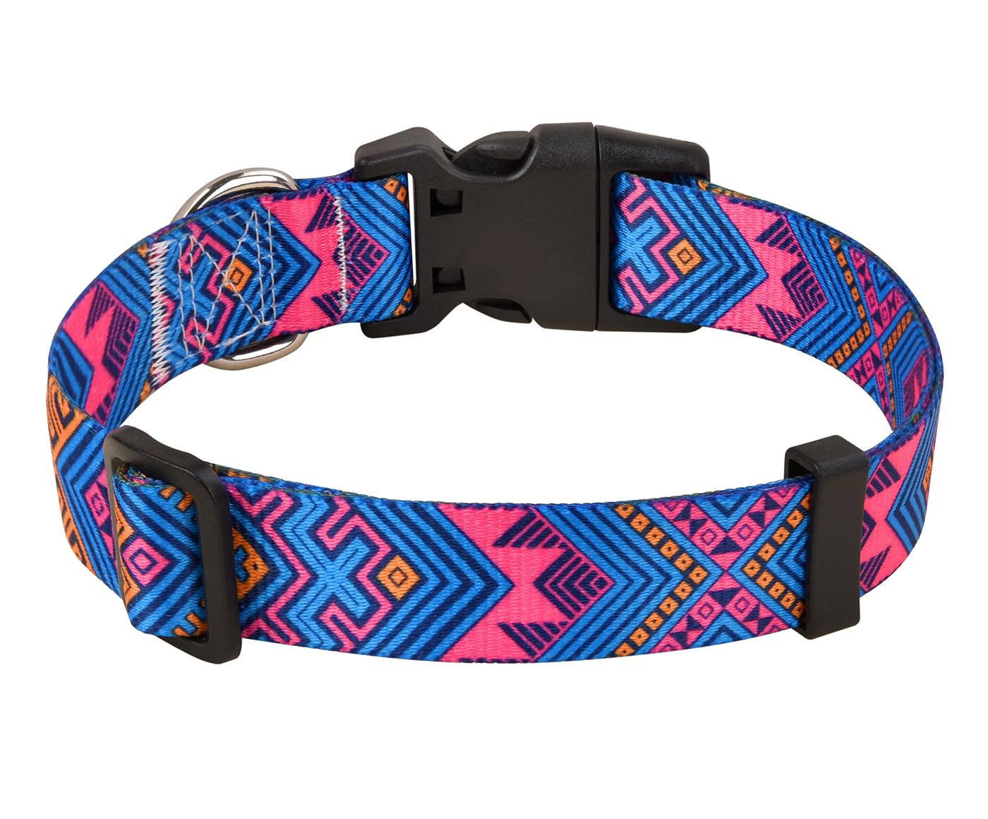 Mihqy Dog Collar With Bohemia Floral Tribal Geometric Patterns - Soft Ethnic Style Collar Adjustable For Small Medium Large Dogs(Orange Ethnic Style,S)