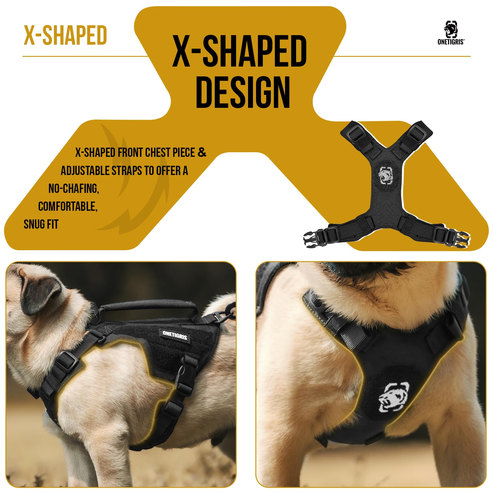 Onetigris Dog Vest Harness Small Dog Harness And Leash Set, Mini Trooper No Pull Dog Harness Fully Adjustable Harness For Puppy