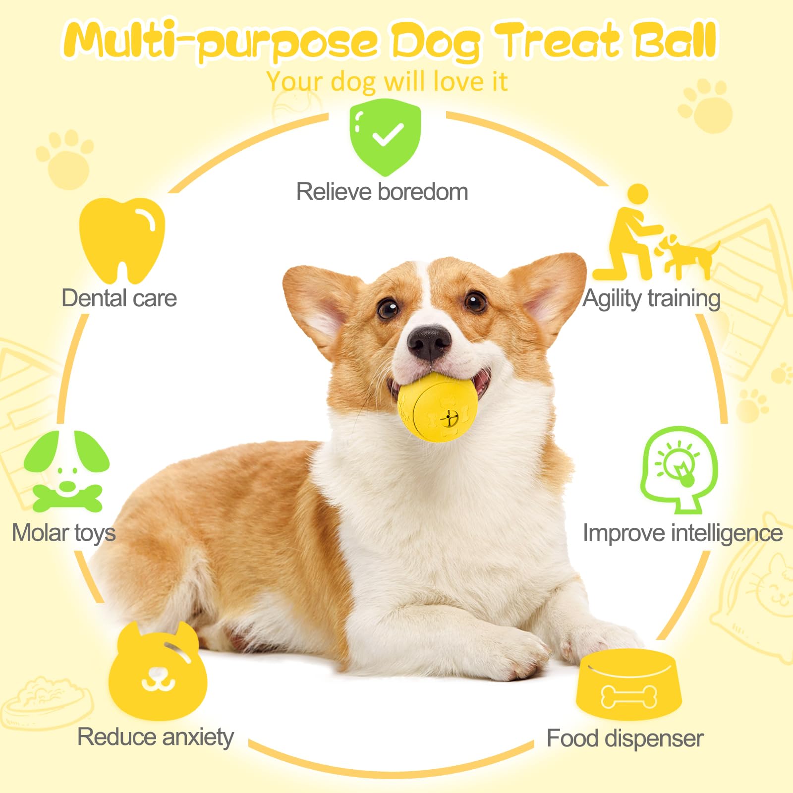 Dog Puzzle Toy 2 Pack, HIPPIH Interactive Dog Toys for Treat Dispensing, Durable Puppy Toys for Teething Small Dogs, Dog Treat B