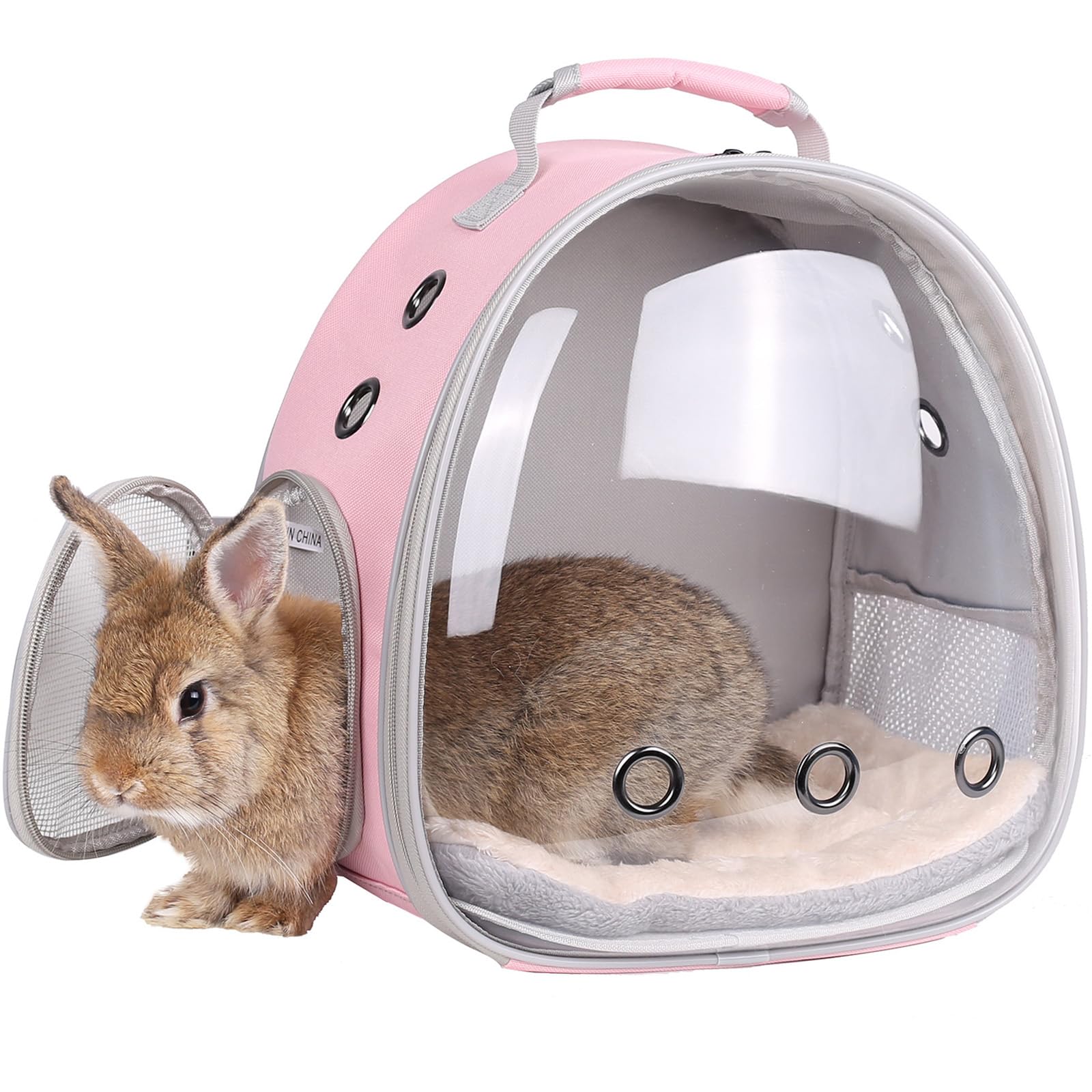 Portable Rabbit Backpack Carrier Space Capsule Bubble Window Pet Carrier Cage Travel For Bunny, Bearded Dragon, Squirrel, Tortoi