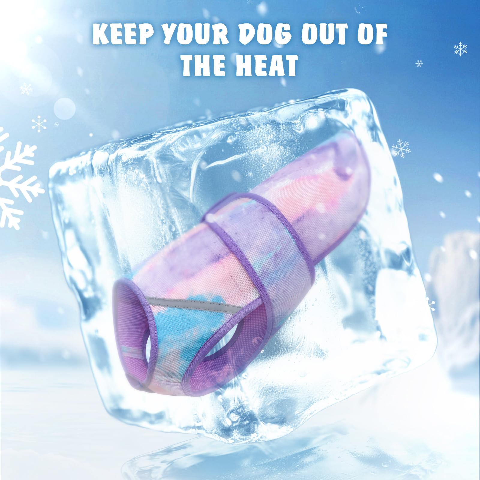 Kyeese Dog Cooling Vest For Large Dogs Lightweight Pet Cooler Jacket 3D Breathable Mesh Cooling Shirts With Reflective Stripe Uv