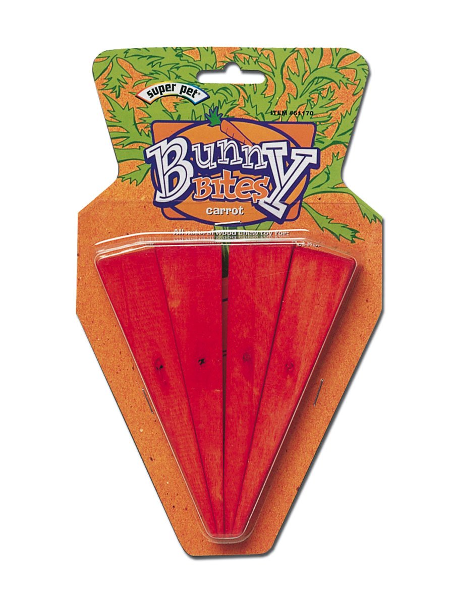 Kaytee Bunny Bites, 4 Piece, Carrot Chew Toys for Small Pets