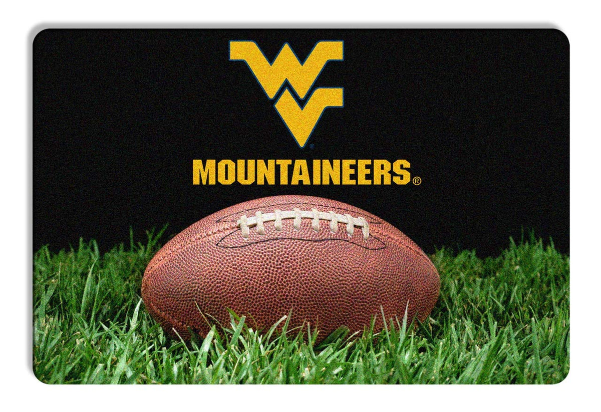 Ncaa West Virginia Mountaineers Classic Football Pet Bowl Mat, Large