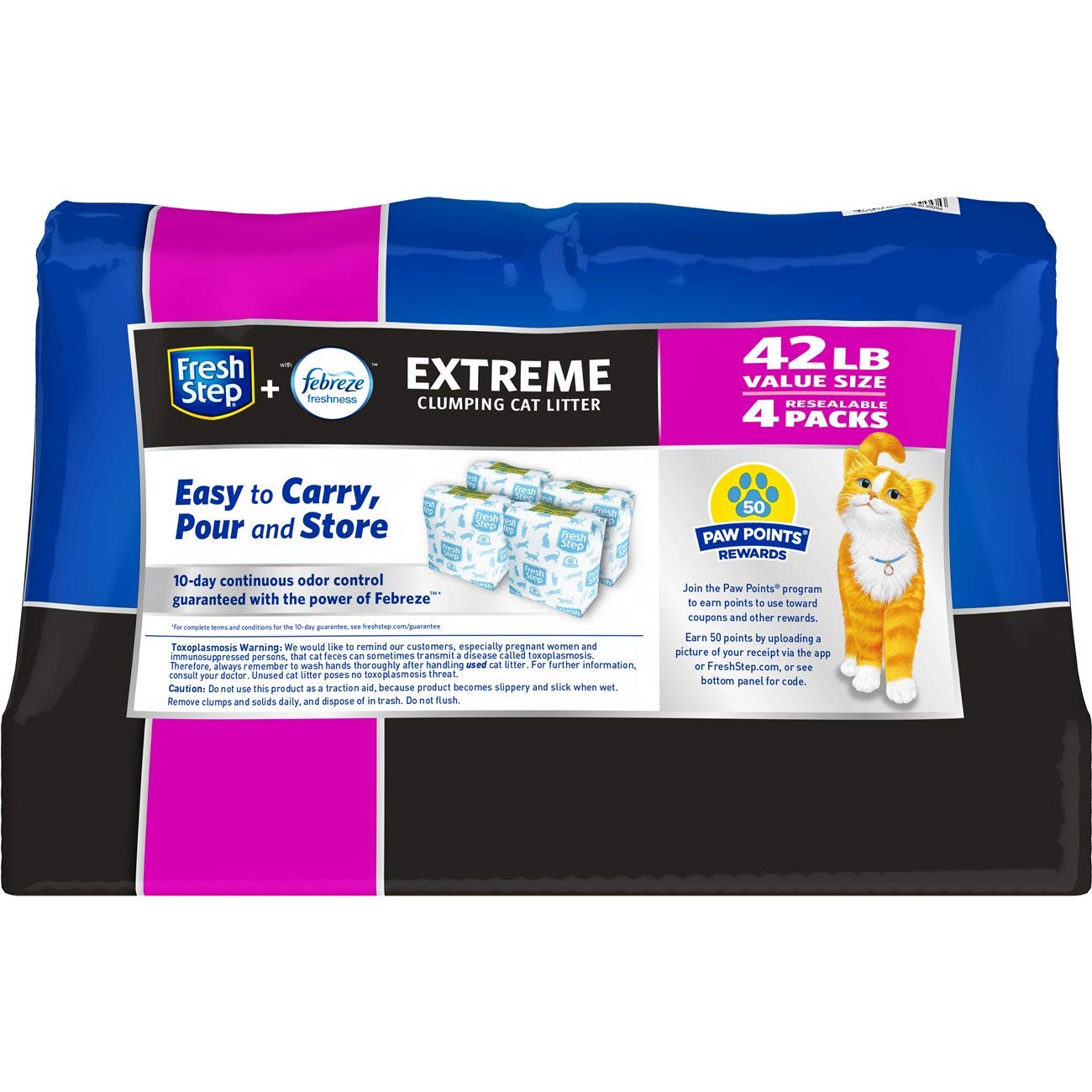 Fresh Step Extreme Mountain Spring Scented Clumping Cat Litter With Febreze Freshness, 42 Lbs.