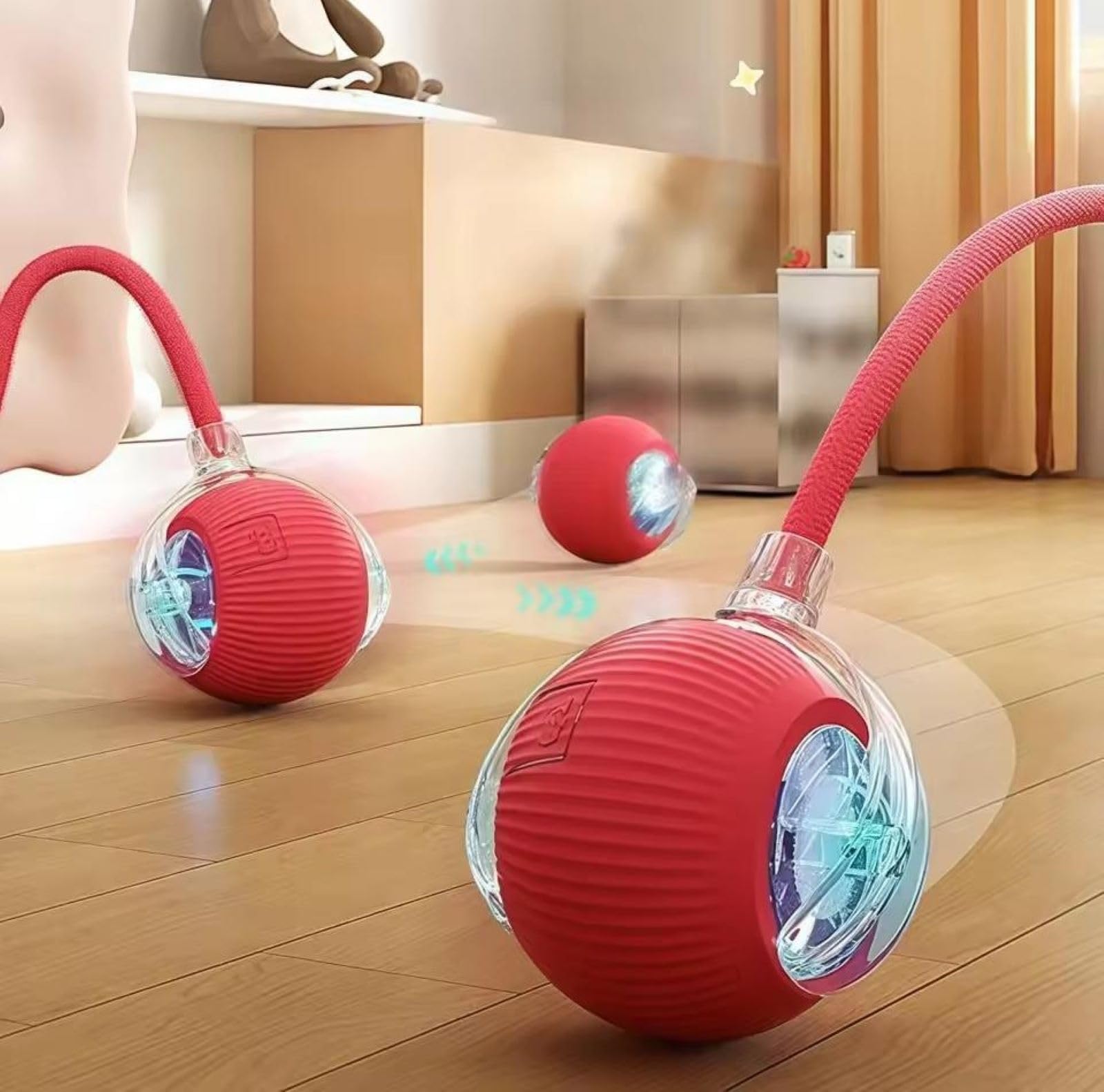 Busstier Smart Cat Toy, Automatic Rolling Interactive Ball, Moving Tail, Usb Charging, Led Lights, 3 Game Modes, Fun Toy For Pet