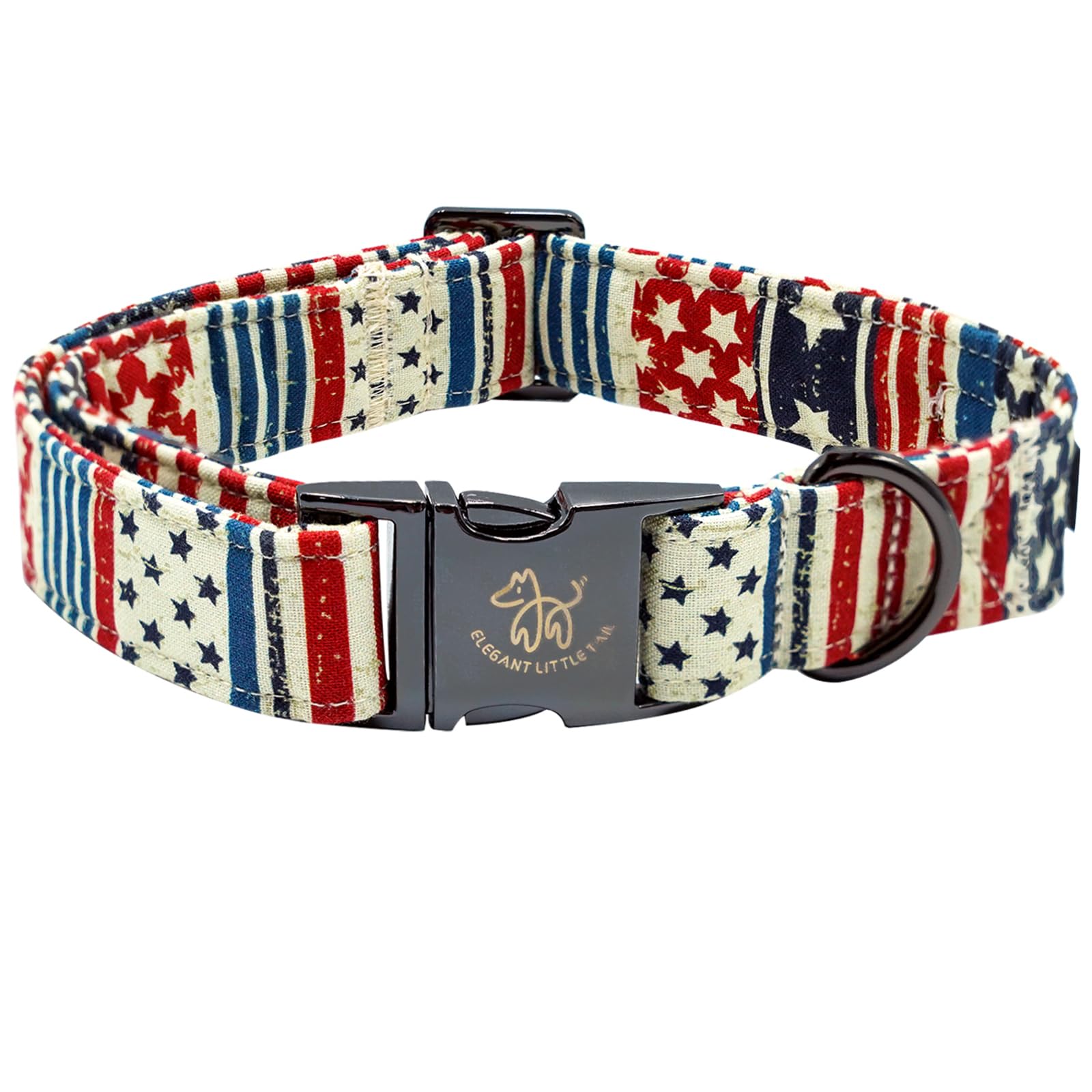 Elegant Pink Floral Print Summer Dog Collar - Cotton, Durable, Metal Buckle For X-Small Dogs